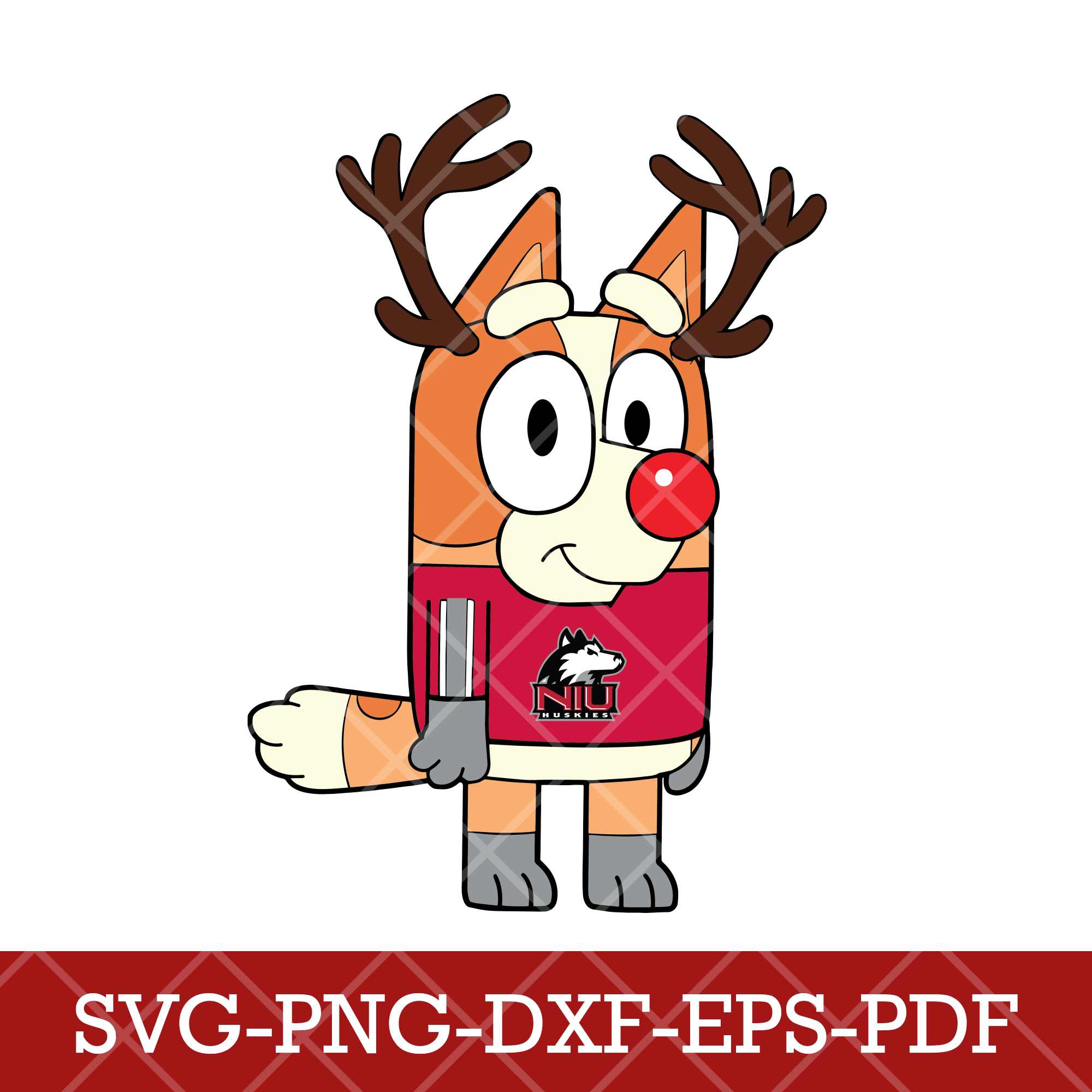 Northern Illinois Huskies_NCAA Bluey 8,SVG,DXF,EPS,PNG,digit - Inspire