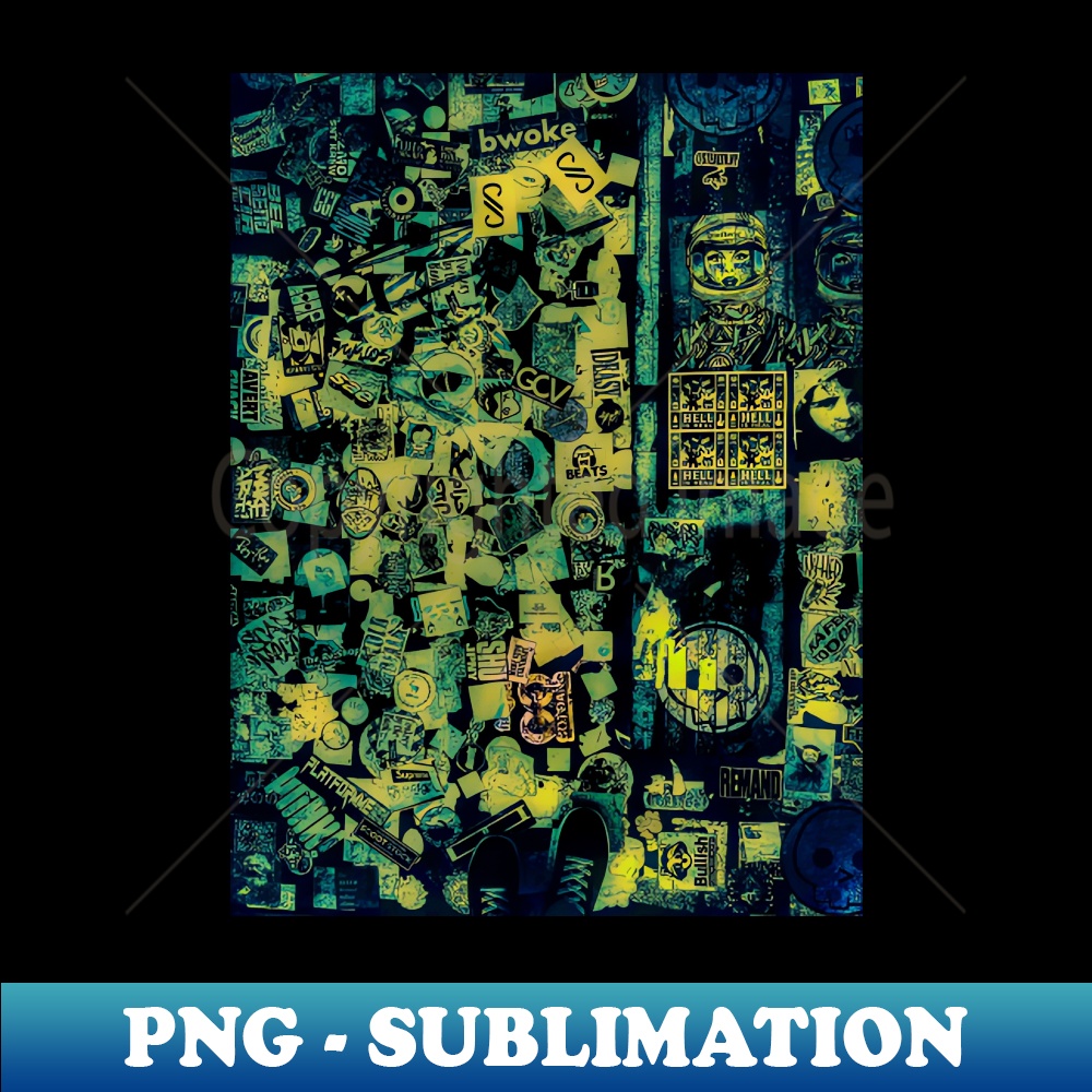 Acid Green Street Stickers NYC - PNG Sublimation Digital Dow | Inspire ...
