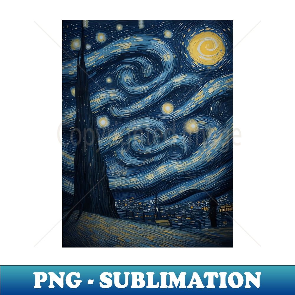 Vincent van Gogh - Starry Night - Decorative Sublimation PNG | Inspire ...