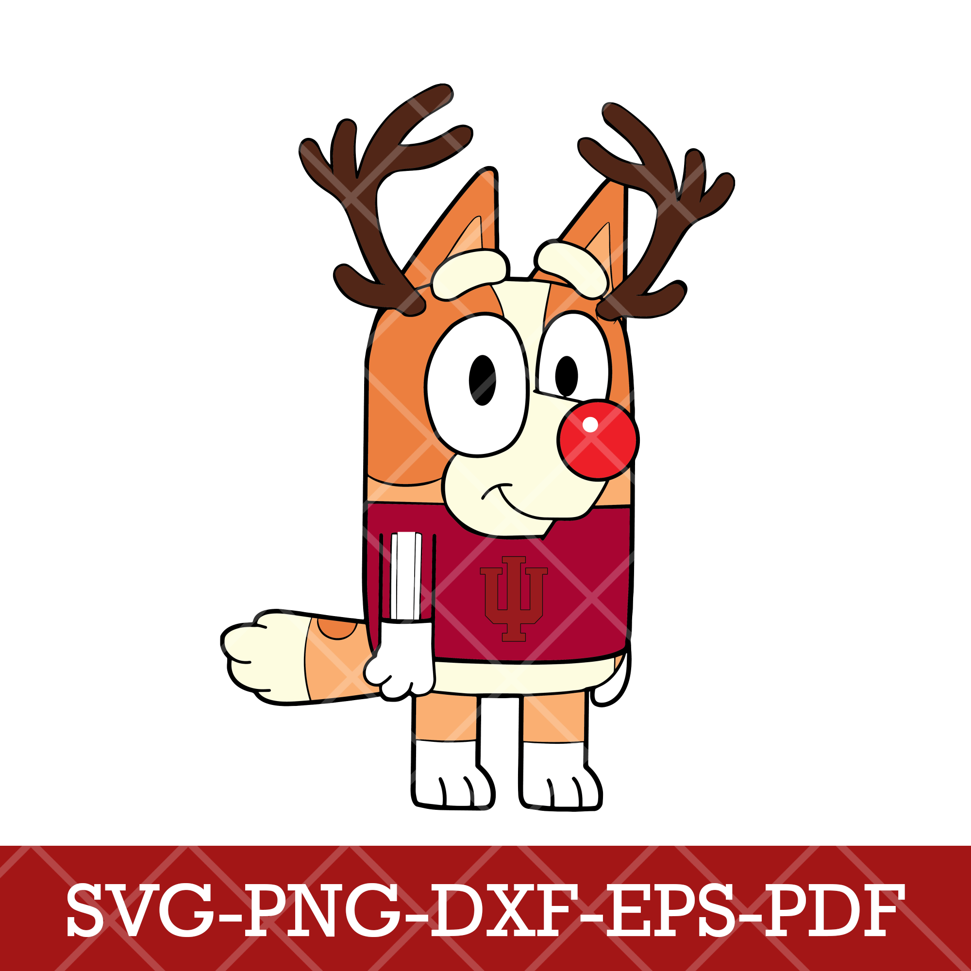 Indiana Hoosiers_NCAA Bluey 8,SVG,DXF,EPS,PNG,digital downlo Inspire