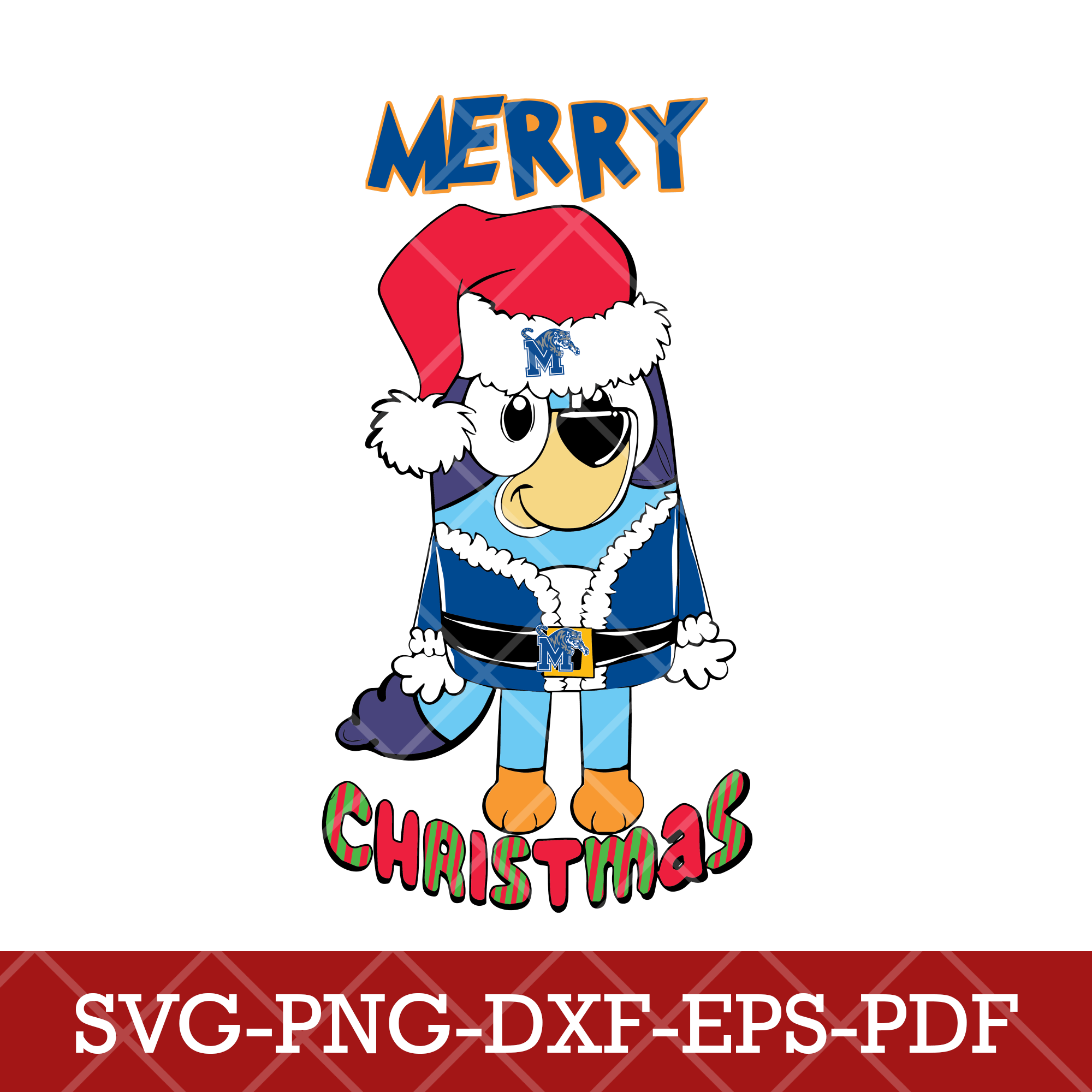 Memphis Tigers_NCAA Bluey 10,SVG,DXF,EPS,PNG,digital downloa - Inspire