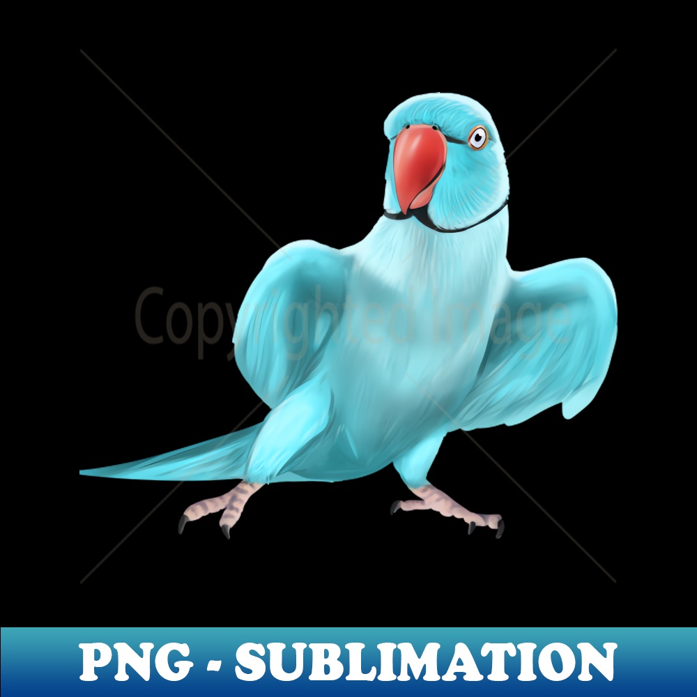 Blue Indian Ringneck Parrot - Premium PNG Sublimation File - | Inspire ...