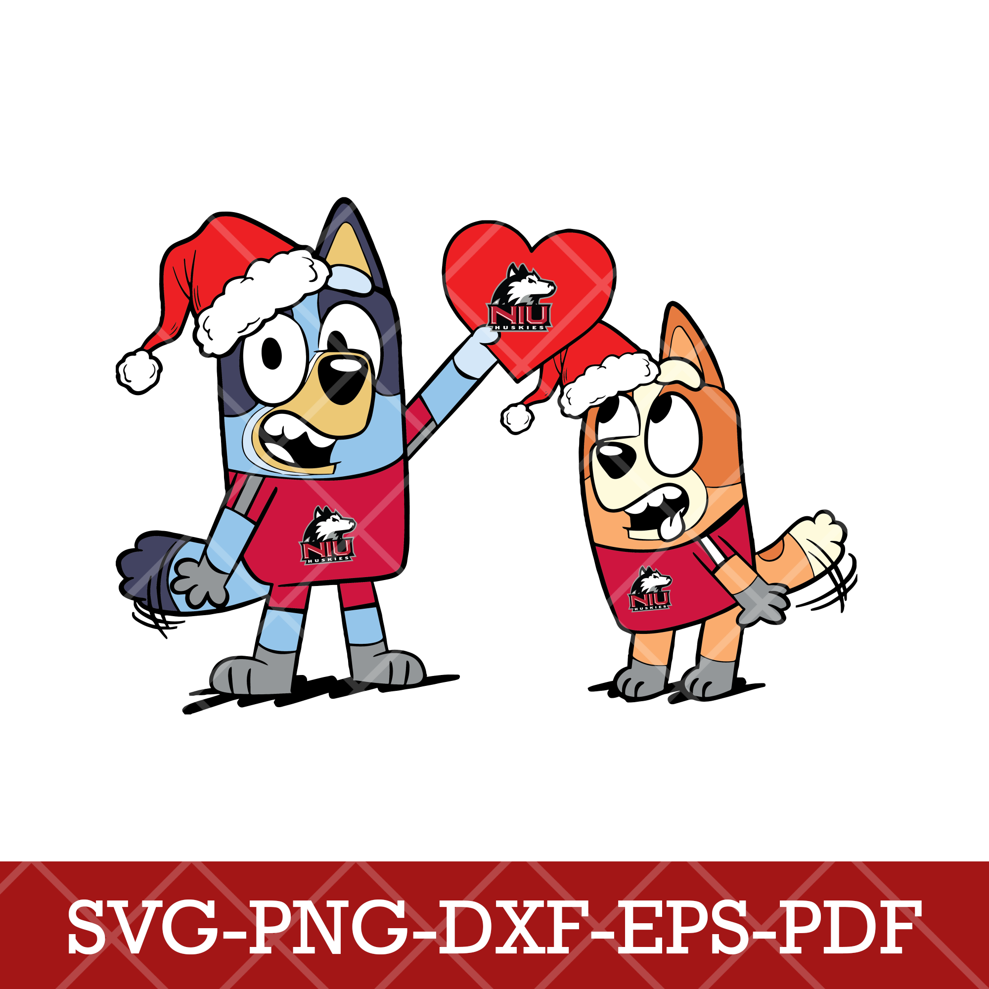Northern Illinois Huskies_NCAA Bluey 2,SVG,DXF,EPS,PNG,digit - Inspire