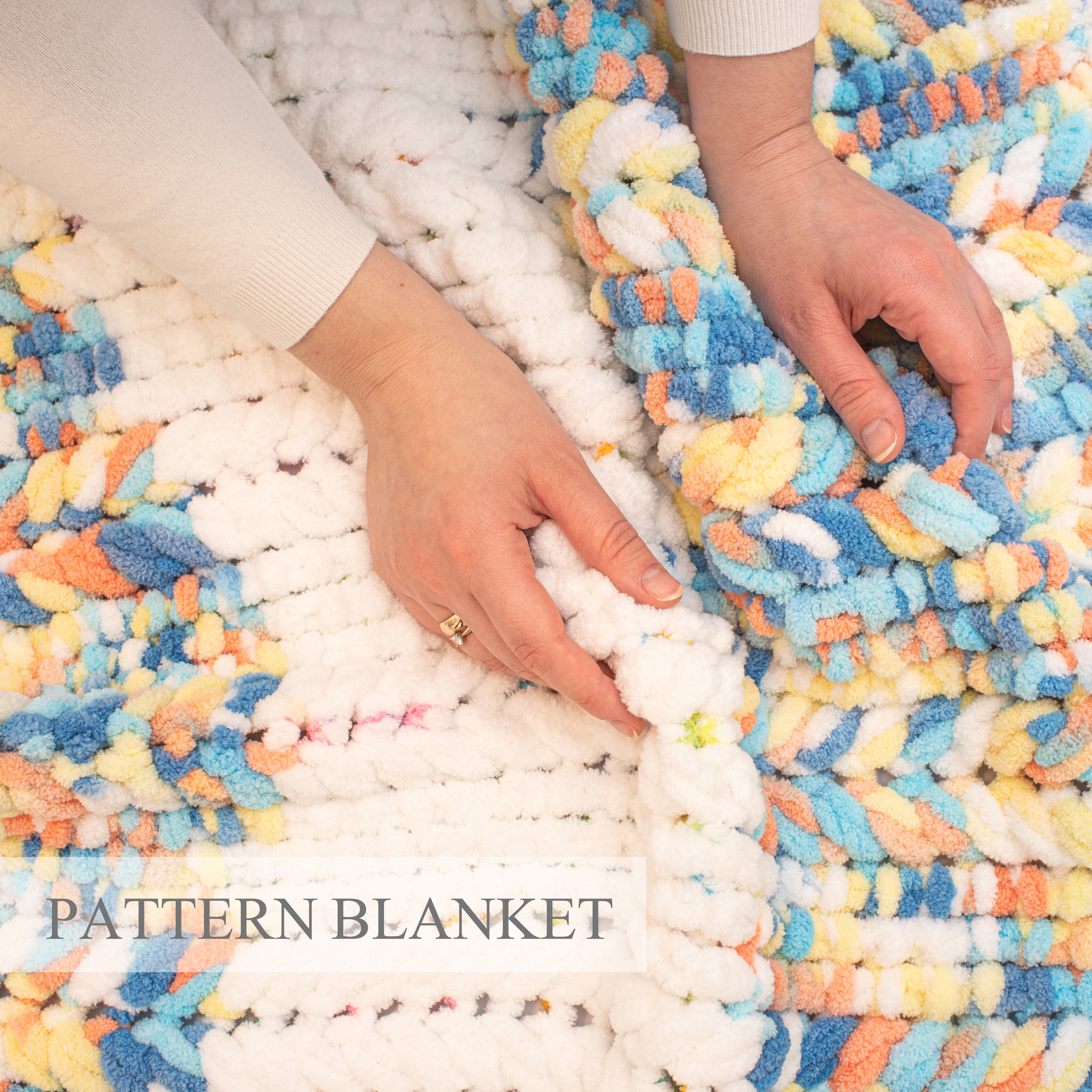 Loop Yarn Blanket Pattern, Alize Puffy Pattern, DIY, Finger | Inspire ...