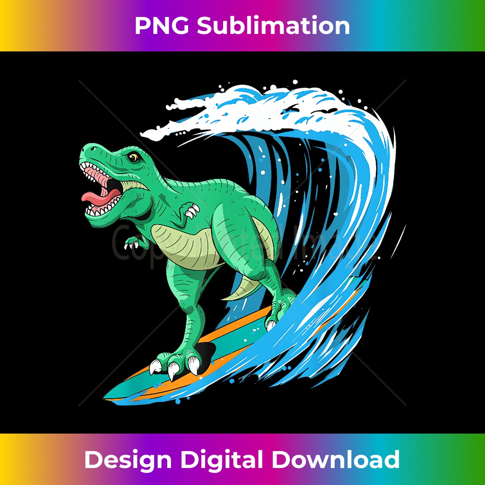 Funny T-Rex Surfing Dinosaur Summer Dino Beach Surfer - Chic | Inspire ...