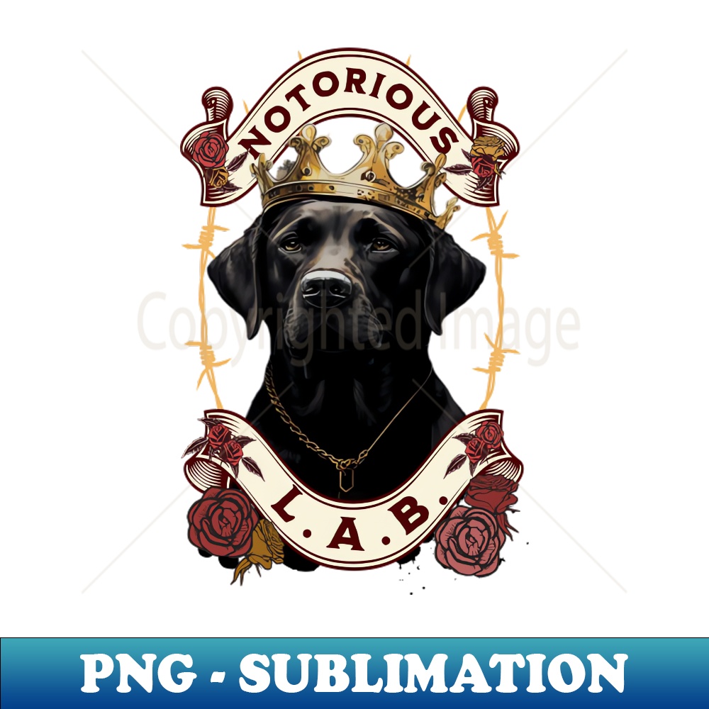 Notorious LAB - black labrador - Modern Sublimation PNG File | Inspire ...