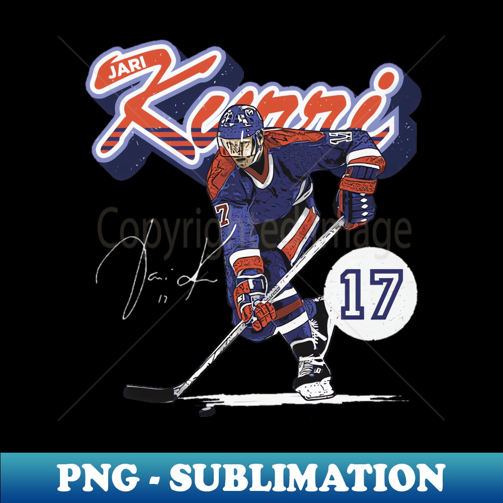 Jari Kurri Edmonton Retro Script - Signature Sublimation PNG | Inspire ...