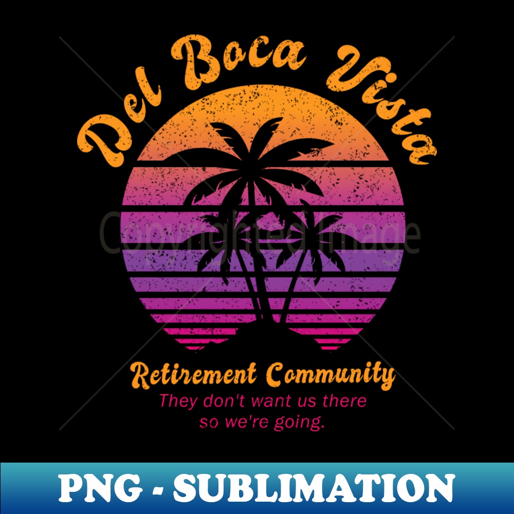 Retro style image of Frank Costanza themed around Del Boca Vista