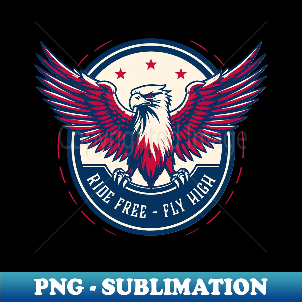 Logo Eagle Ride Eagle Logo Ride Free Fly High Traditional Red White Blue 4 - | Inspire ...