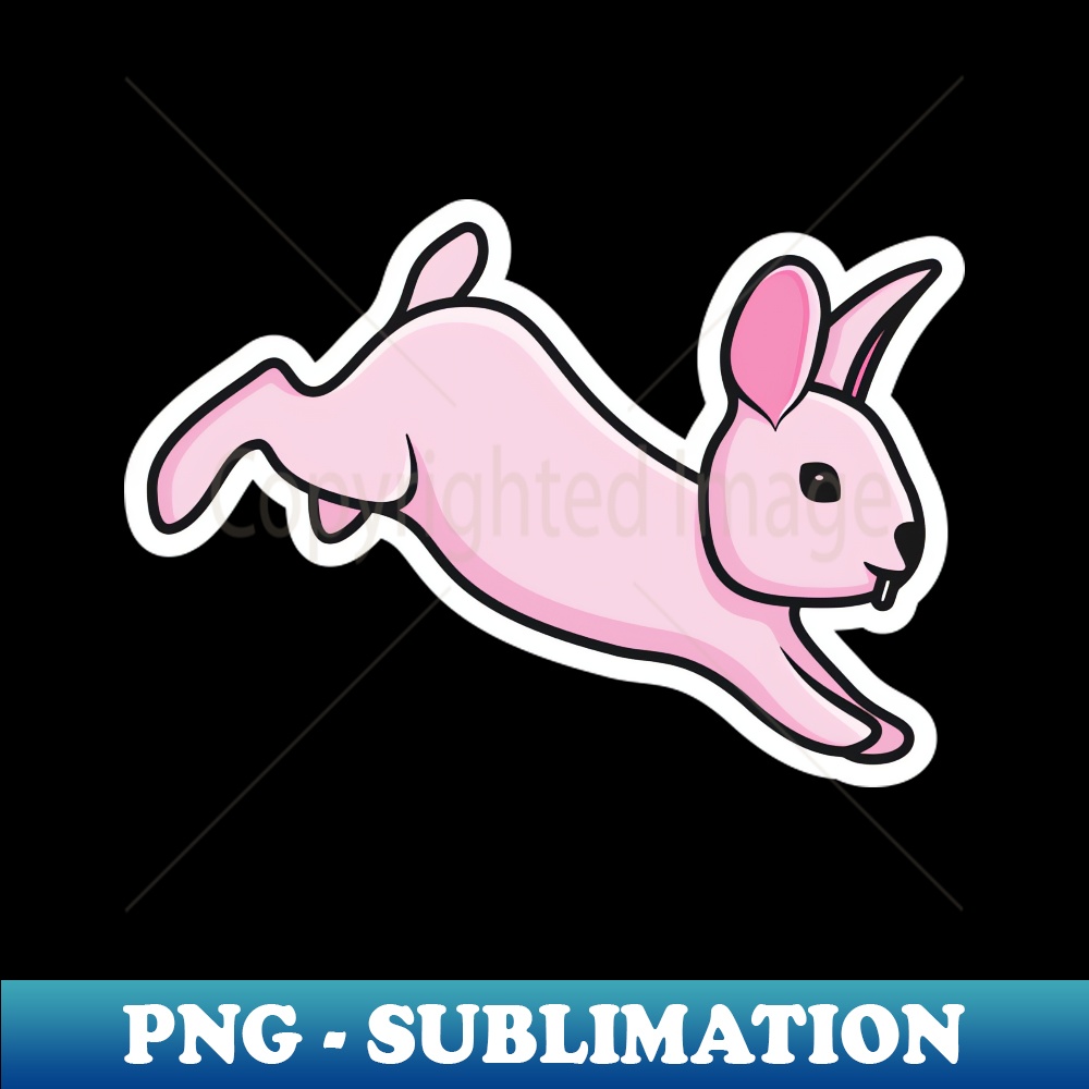 Cute Baby Rabbit Jumping Cartoon Sticker vector illustration - Inspire ...