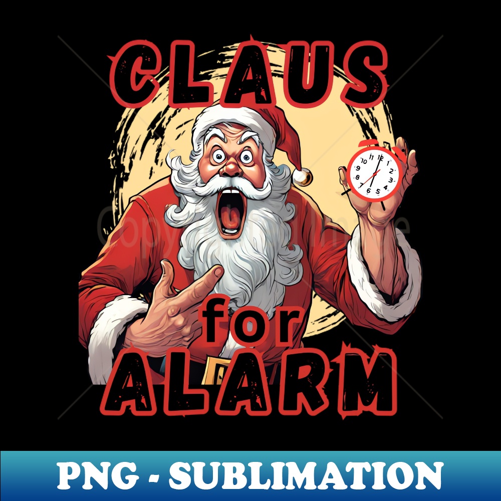 Santa Holding an Alarm clock Claus for Alarm - Decorative Su | Inspire ...