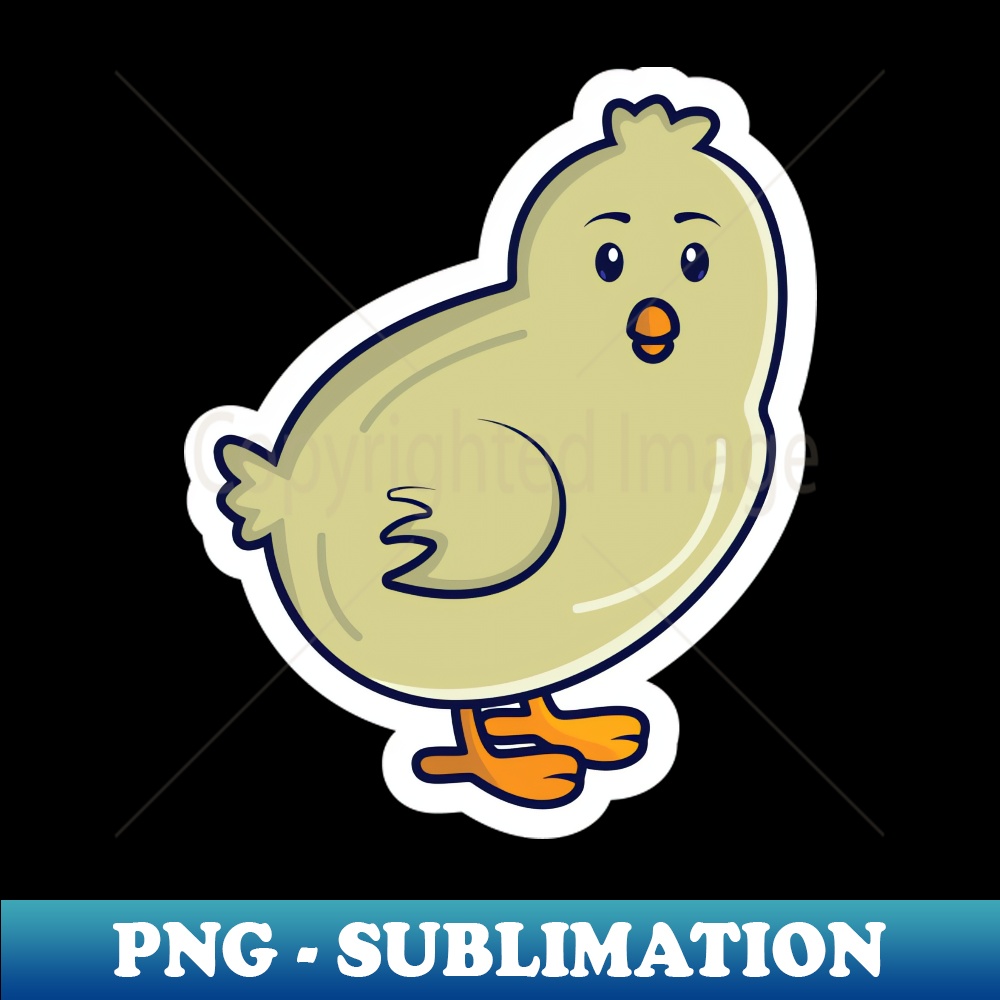 Cute Cartoon Baby Chicken Sticker vector illustration Animal | Inspire ...