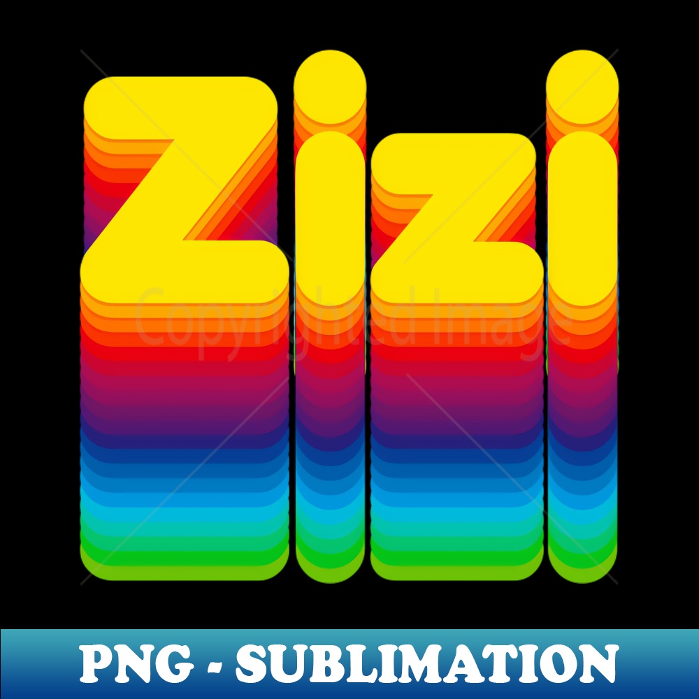 Rainbow Layers Zizi Name Label - Trendy Sublimation Digital | Inspire ...