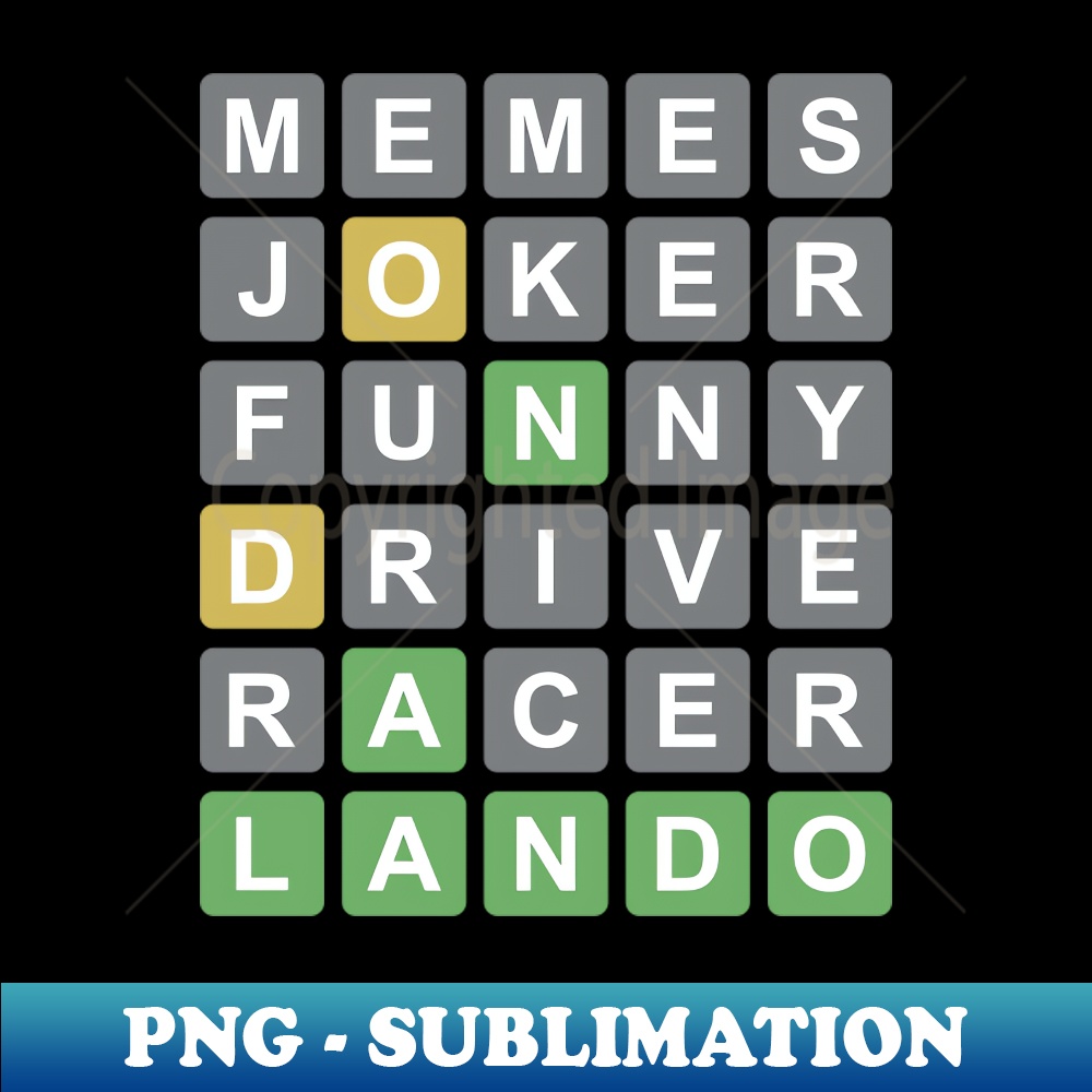 Wordle Designer Funny Lando F1 Wordle Design - Instant PNG Sublimation Downl | Inspire ...
