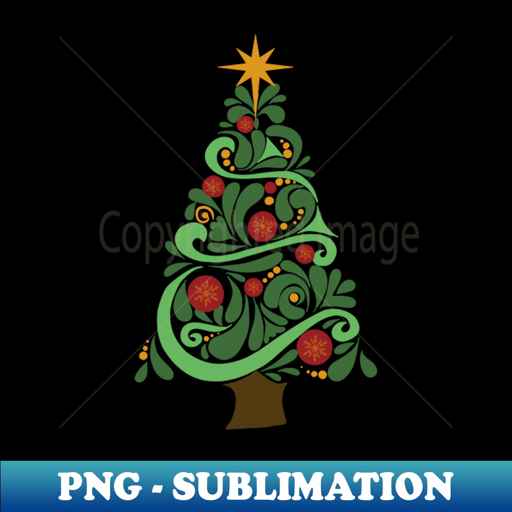 Abstract Christmas Tree Design - Elegant Sublimation PNG Dow | Inspire ...