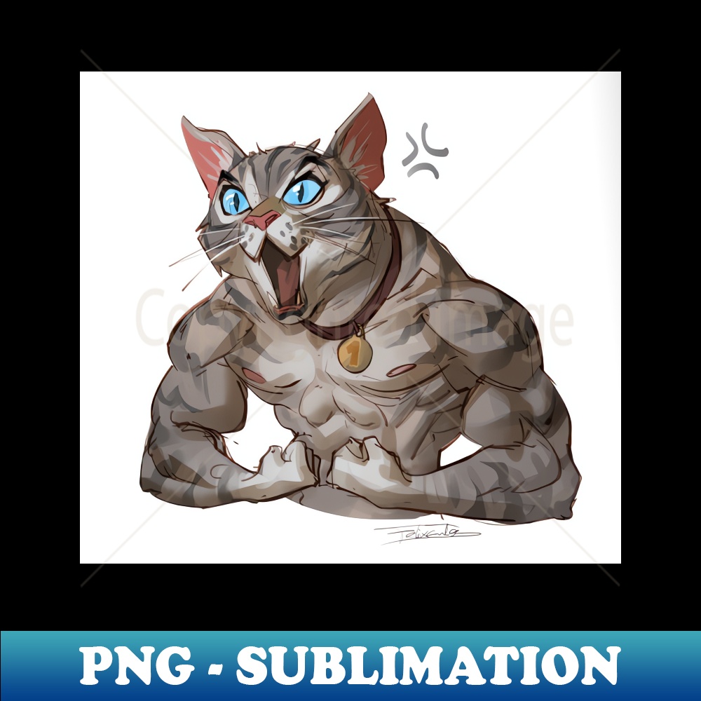 Muscle Cat - Exclusive Sublimation Digital File - Instantly | Inspire ...