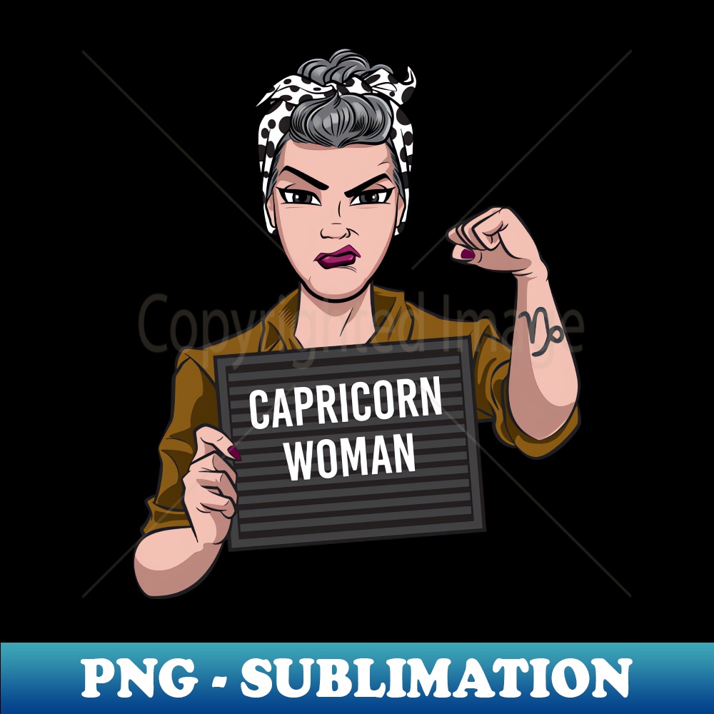 Capricorn Woman PNG Transparent Sublimation Design Perfe Inspire