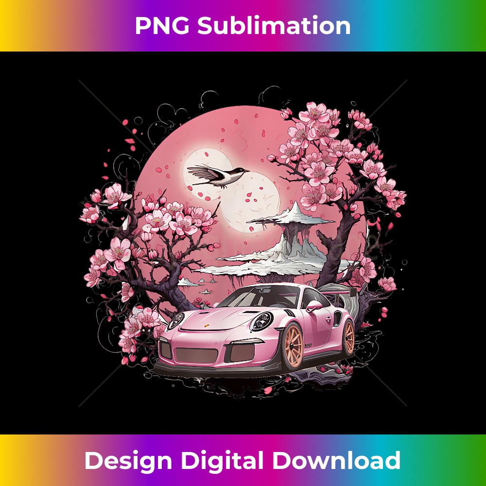 Sweatshirt JDM Drift Pink GT3 RS – Graphique Japon Car, Streetwear Passionné Auto