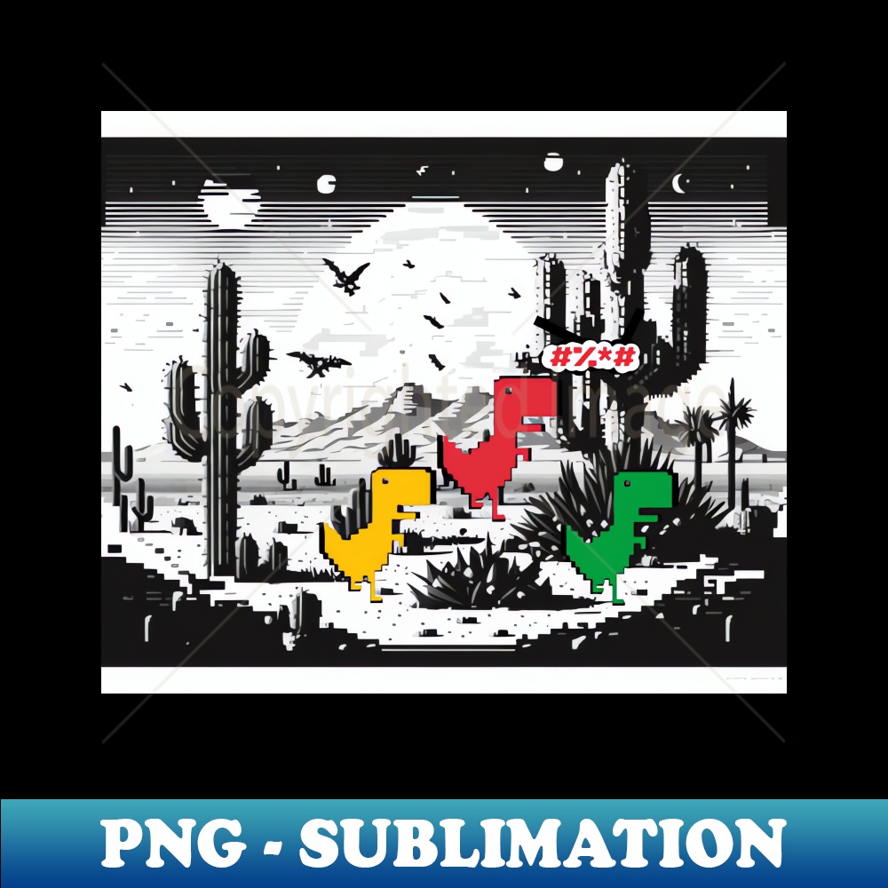 Pixelated T-Rex chrome Game no internet - Modern Sublimation - Inspire ...