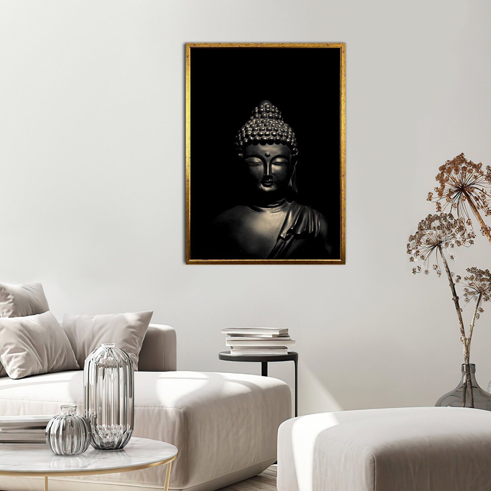 Buddha Wall Art Canvas Painting, Buddha Canvas Painting Wall | Inspire ...