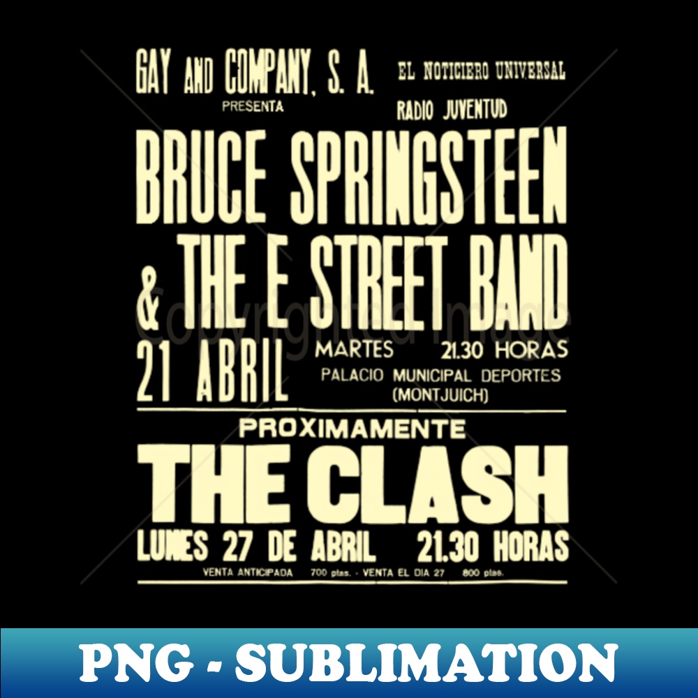 Bruce Springsteen vintage - Instant PNG Sublimation Download | Inspire ...