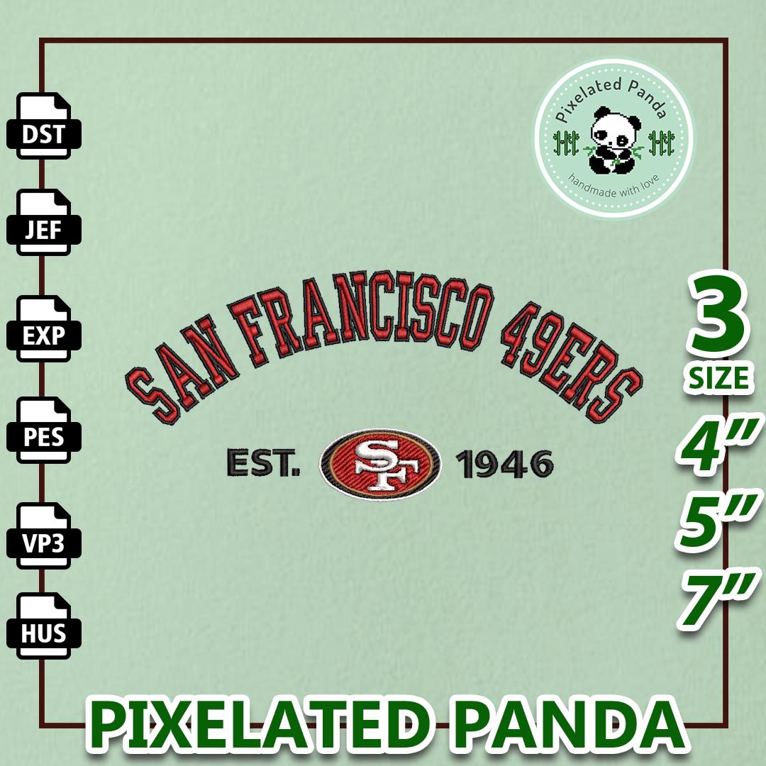 NFL San Francisco 49ers, NFL Logo Embroidery Design, NFL Tea | Inspire ...