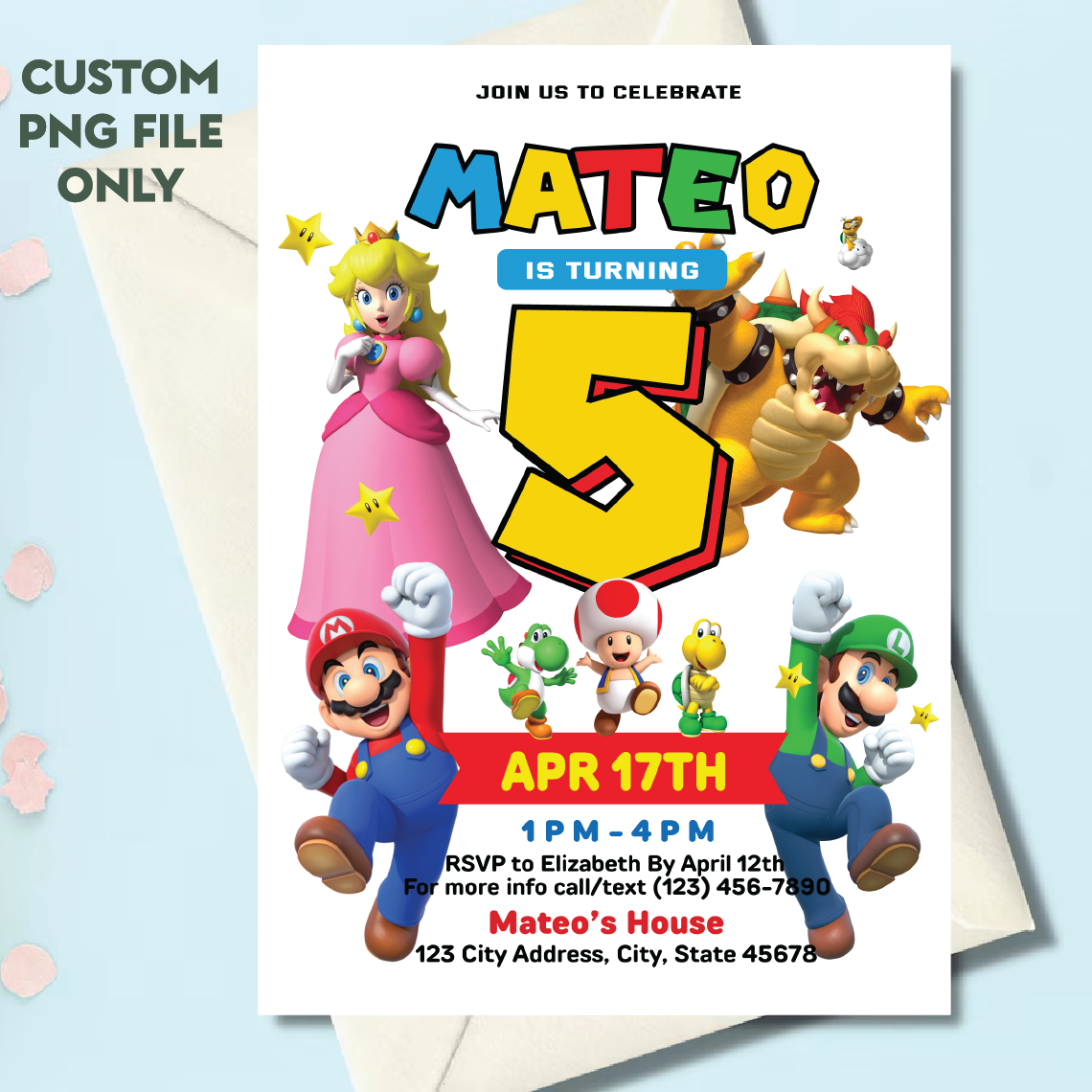 Personalized File Printable Birthday Invitation | Video Game | Inspire ...
