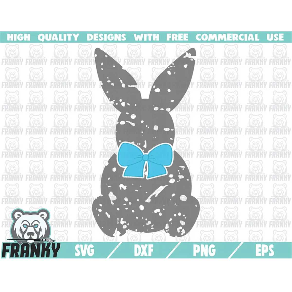 Easter bunny SVG DXF file Cut file Easter svg Bunny svg | Inspire Uplift