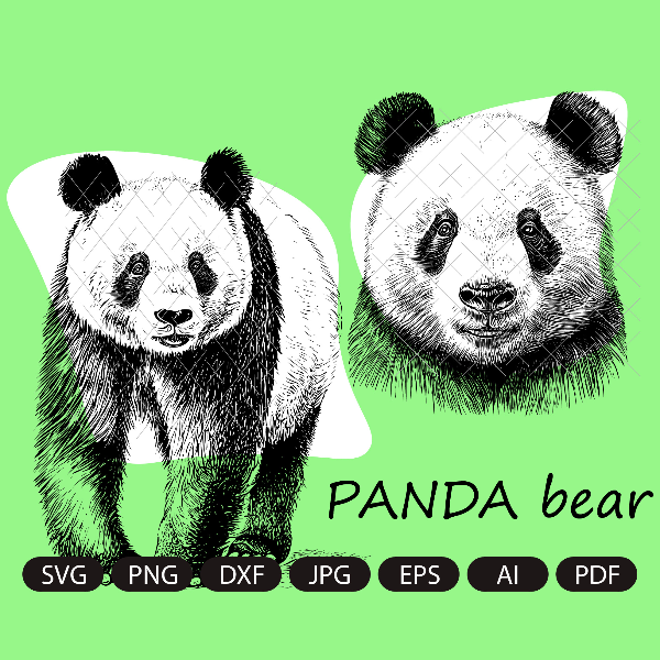 Panda Svg, Panda Clipart, Panda Png, Panda Head, Panda face - Inspire ...