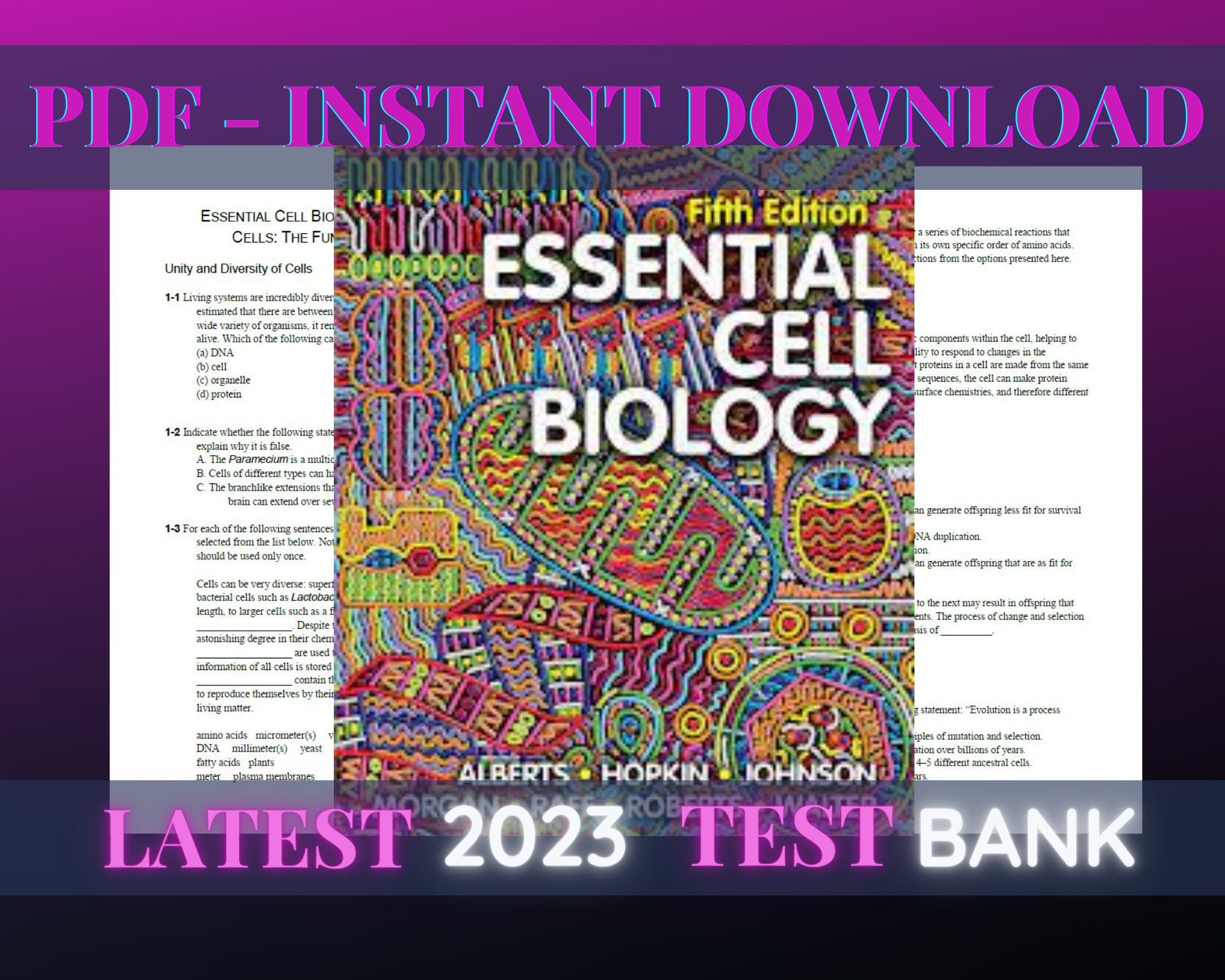 Latest 2023 Essential Cell Biology 5th Edition Alberts Hopki Inspire