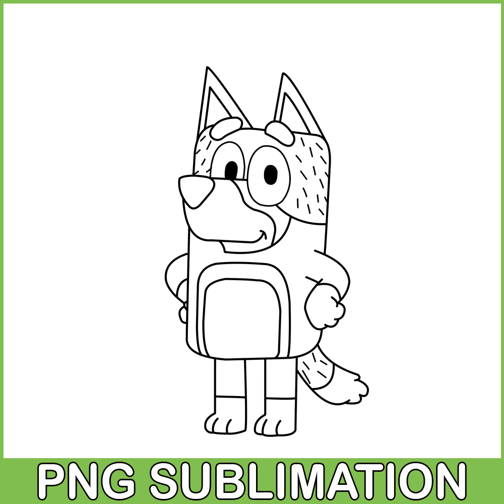 Bandit Line PNG Bandit Heeler PNG Bluey Character PNG - Inspire Uplift