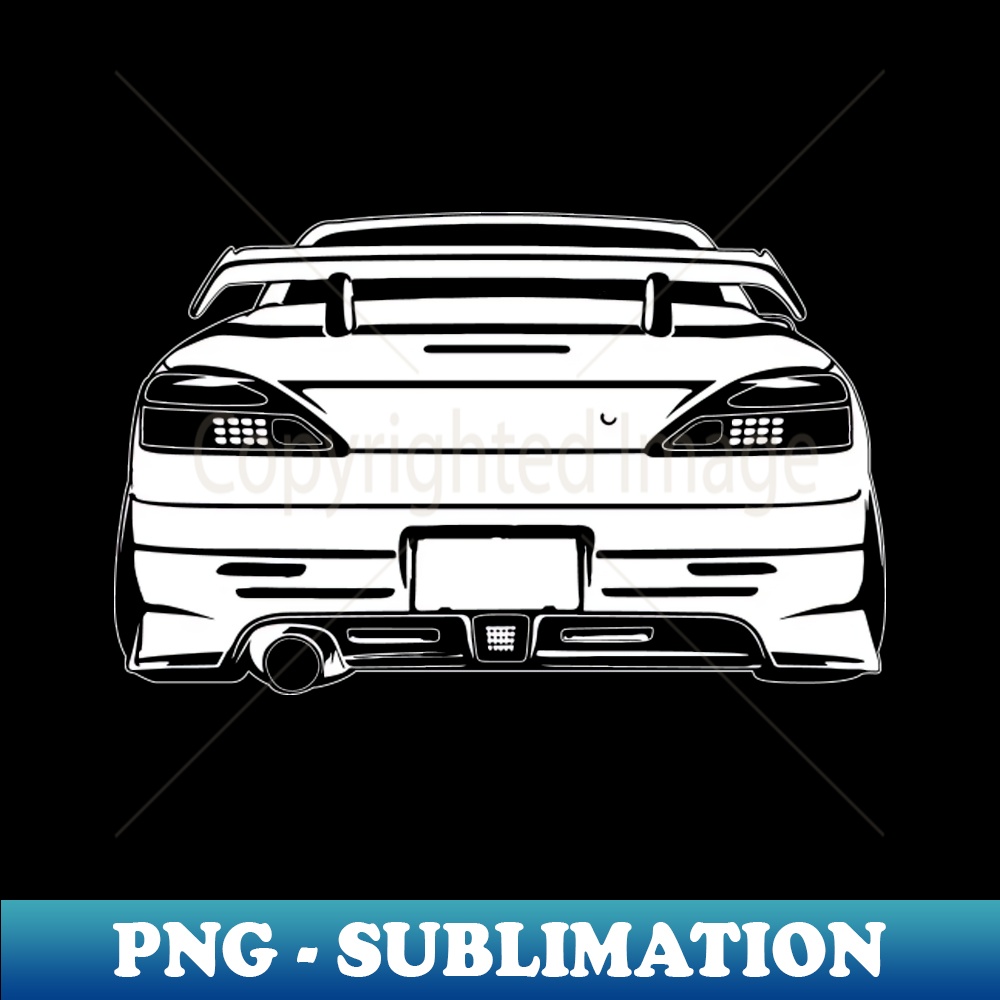 White Nissan Silvia S15 Back View Sketch Art - Special Editi | Inspire ...
