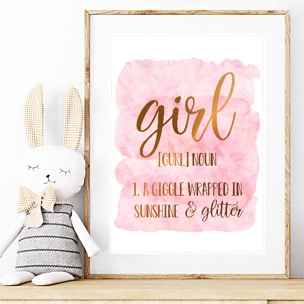 Girl Definition, Funny Girl Meaning, Printable Wall Art, Pin | Inspire ...