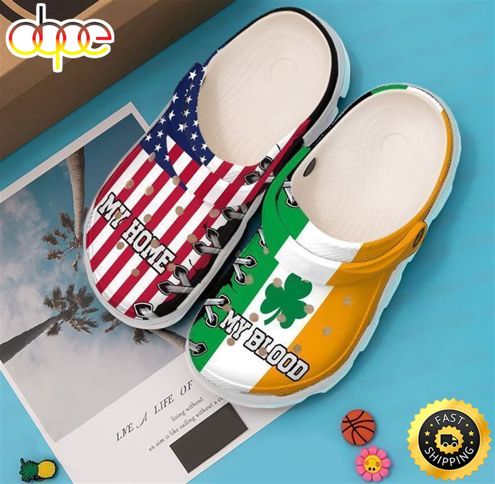 Irish My Home Blood Crocs Classic Clogs Shoes | Inspire Uplift