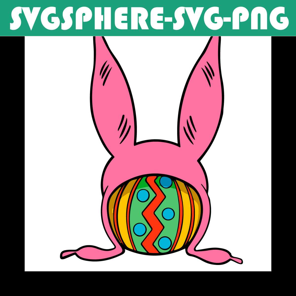 Easter Bunny Ears And Egg Svg, Easter Day Svg, Bunny Svg, Ea | Inspire ...