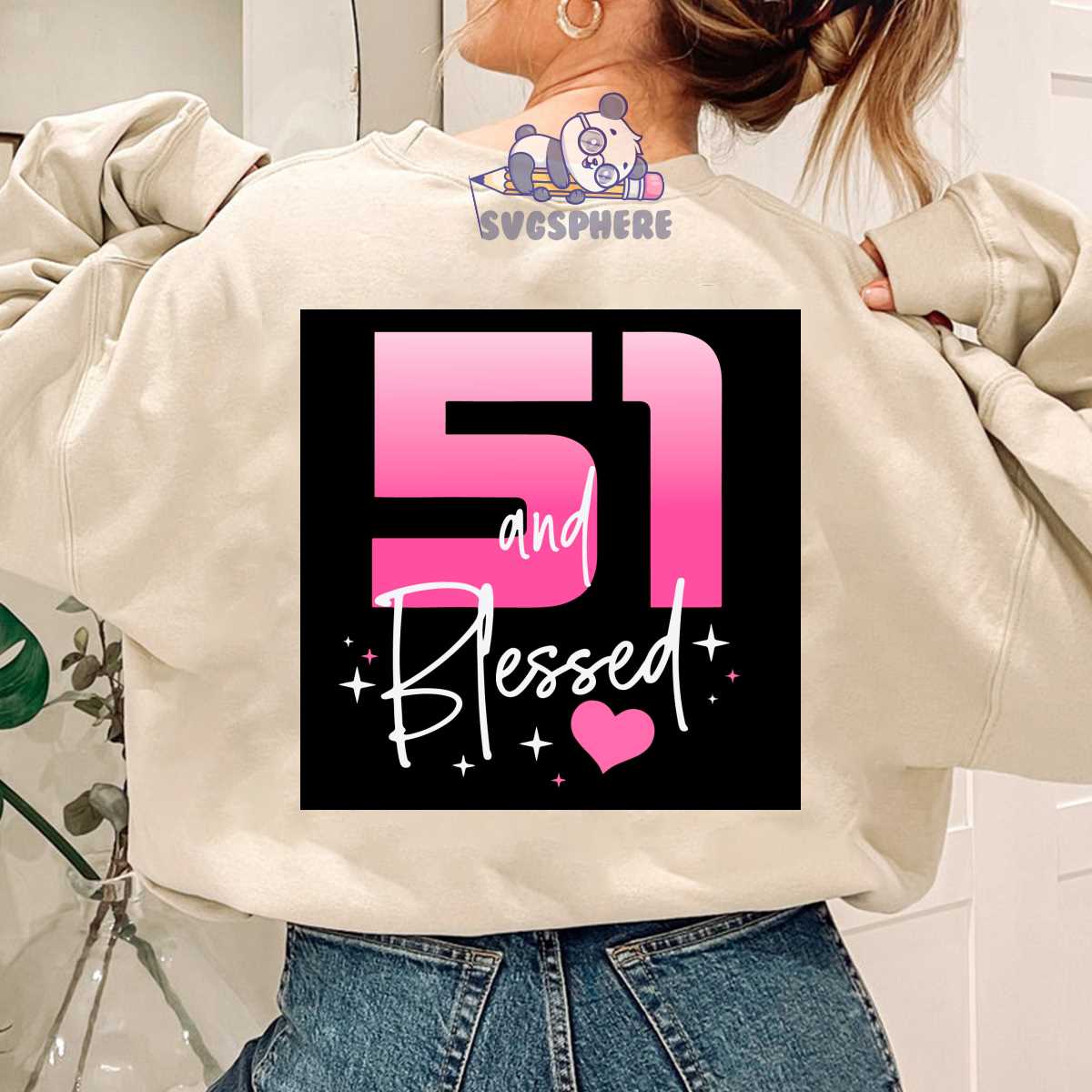 51 And Blessed Svg, 51St Birthday SVG PNG DXF EPS PDF, Birth | Inspire ...