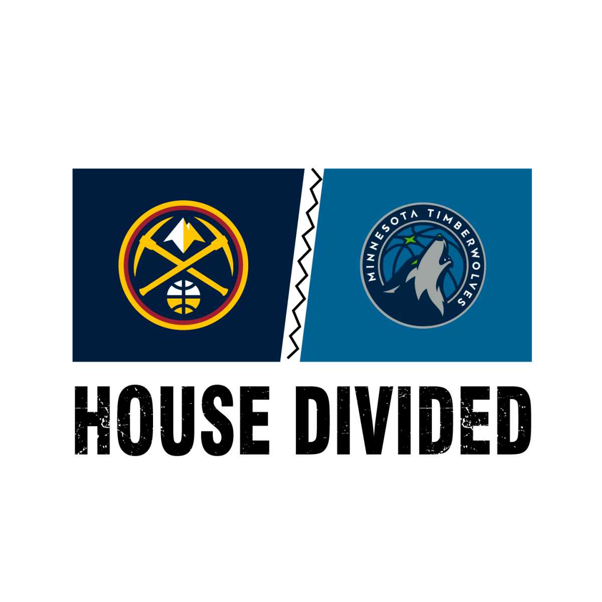 House Divided Nuggets vs Timberwolves SVG | Inspire Uplift