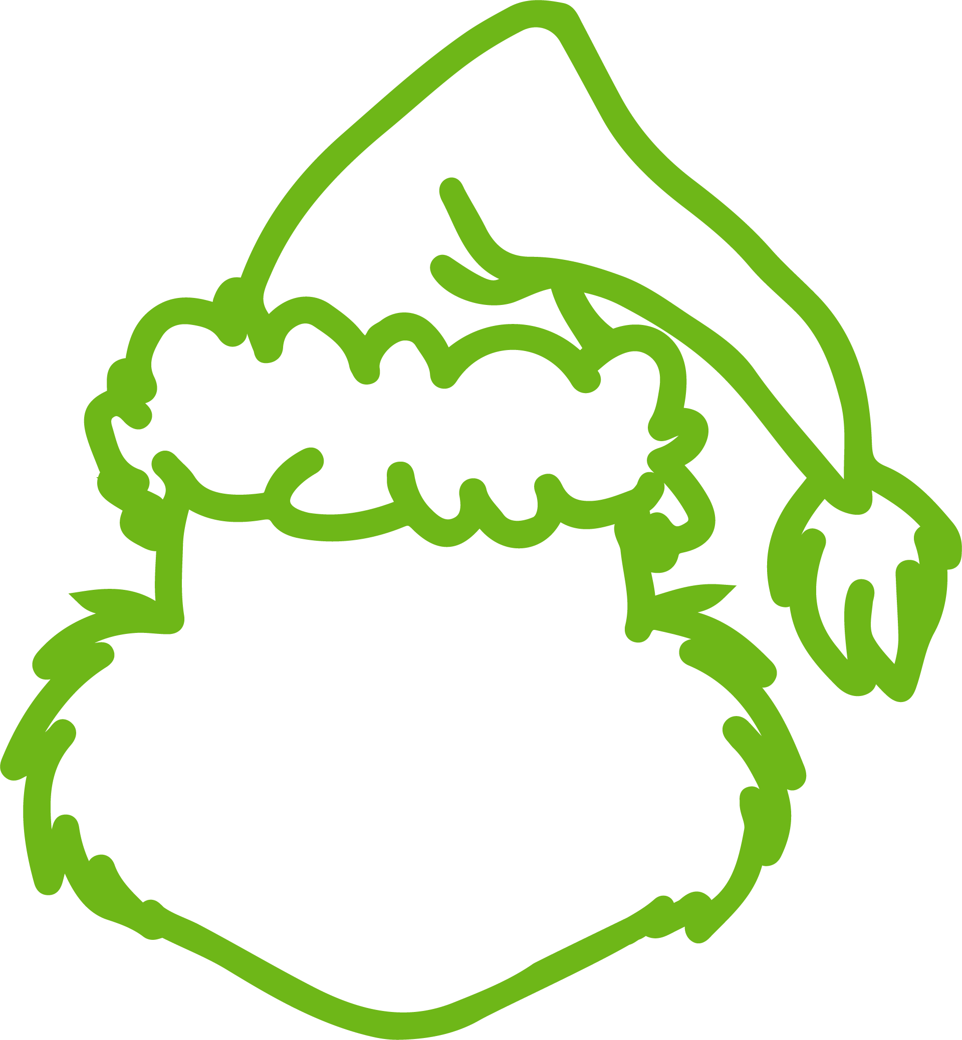 Silhouette Grinch Face Svg Inspire Uplift