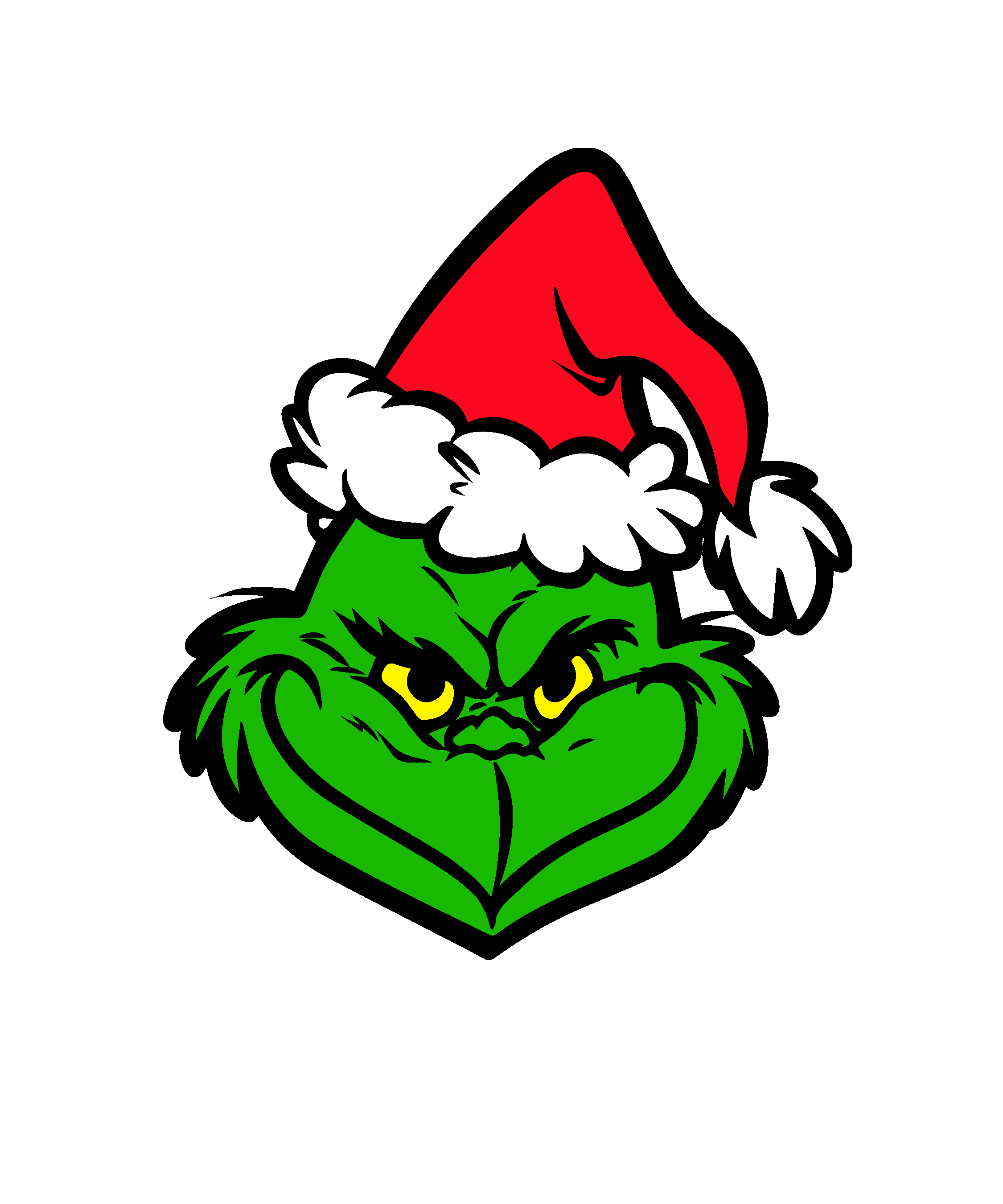 Grinch Santa Hat Svg, Grinch christmas Svg, Grinch head Svg