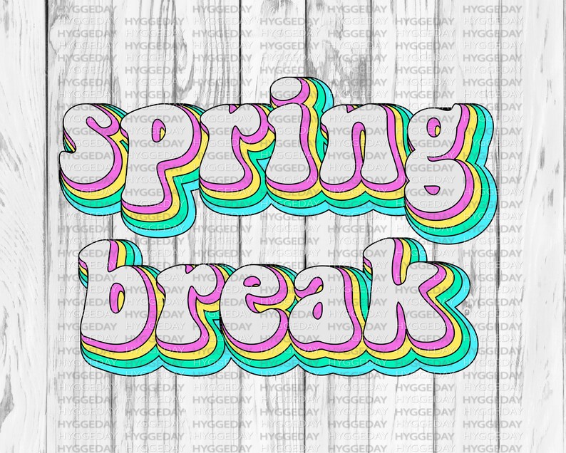 Spring Break PNG, Sublimate Download, retro, vintage, Png fo | Inspire ...