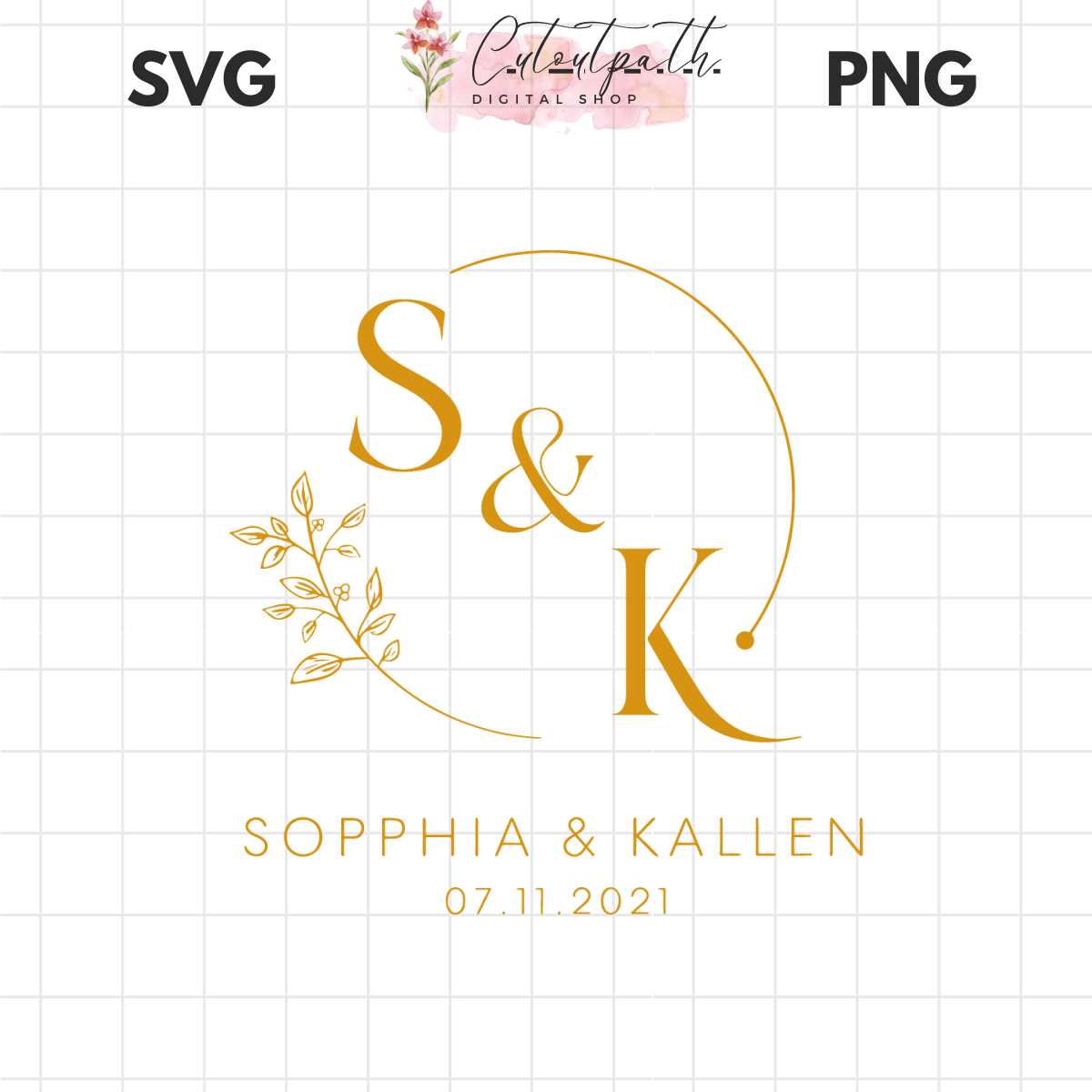 Elegant Wedding Monogram, Wedding Logo Design Instant Downlo | Inspire ...