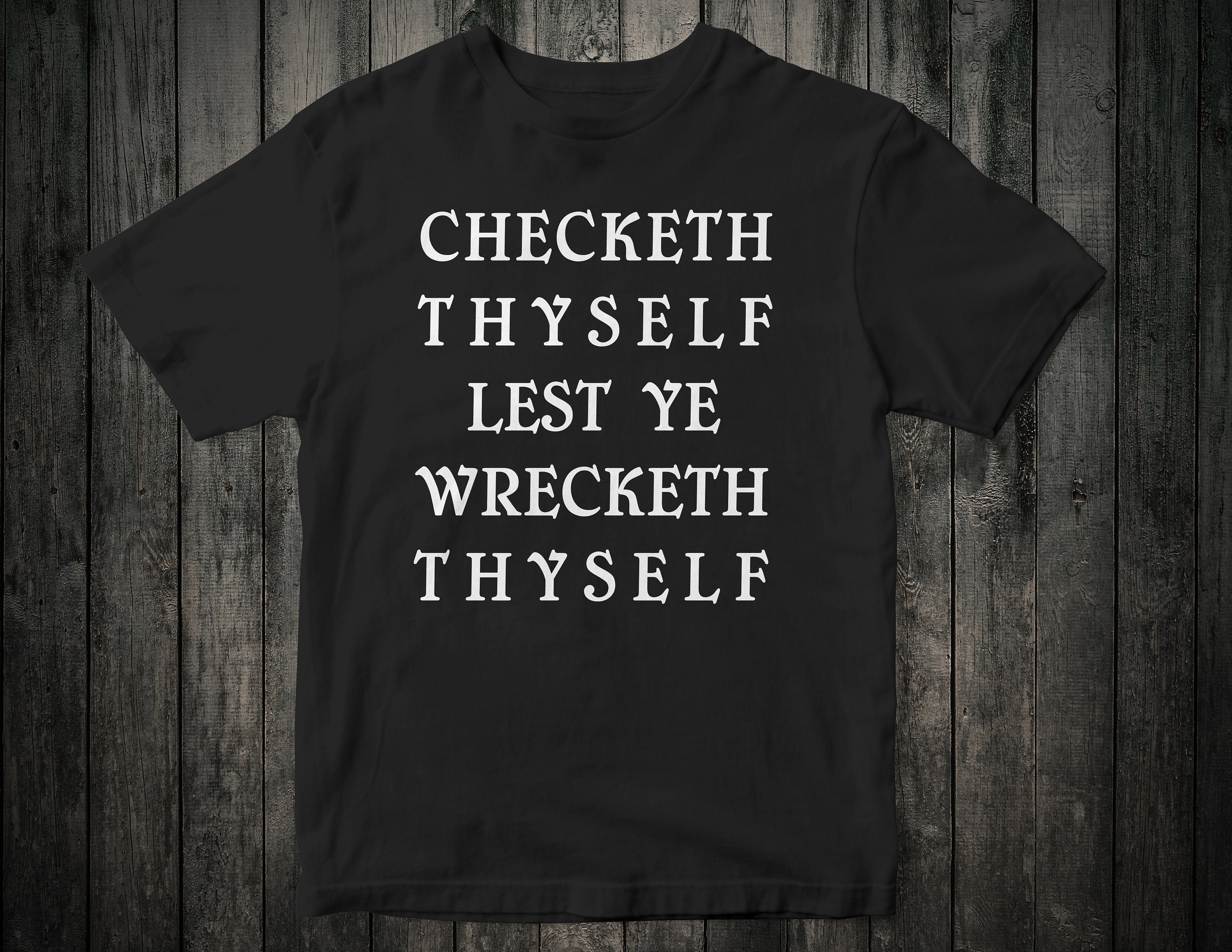 Check Yourself Before You Wreck Yourself Tee, 1990 Music Lyr | Inspire ...