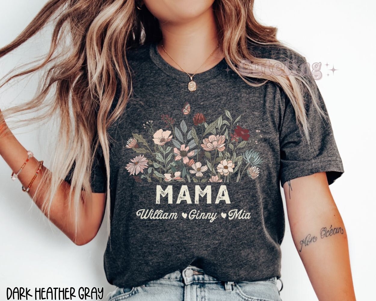 Custom Mama Shirt, Mom Shirt With Names, Personalized Mama T | Inspire ...