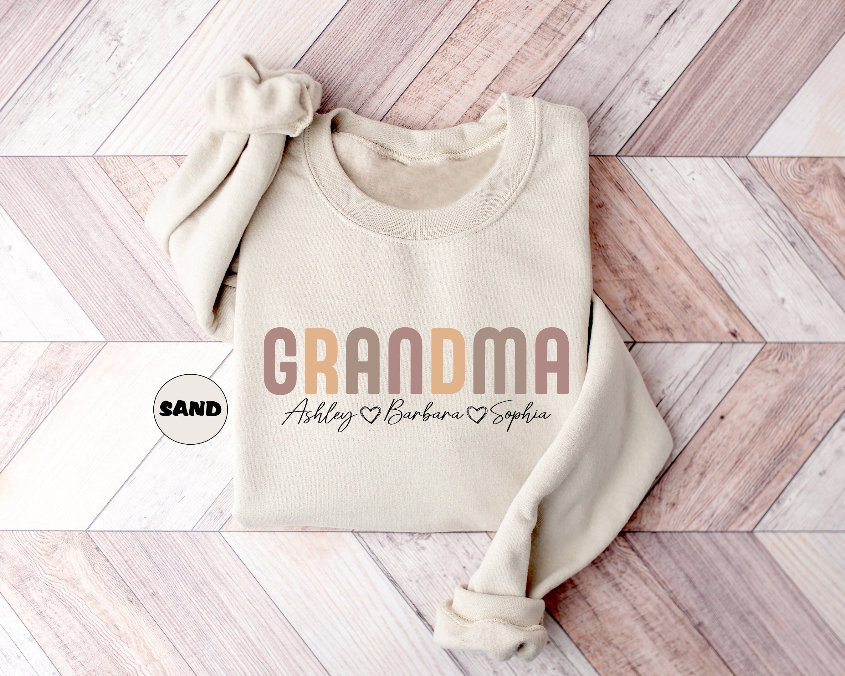 Grandma Nana Print Pattern Women Off Shoulder Sweatshirt
