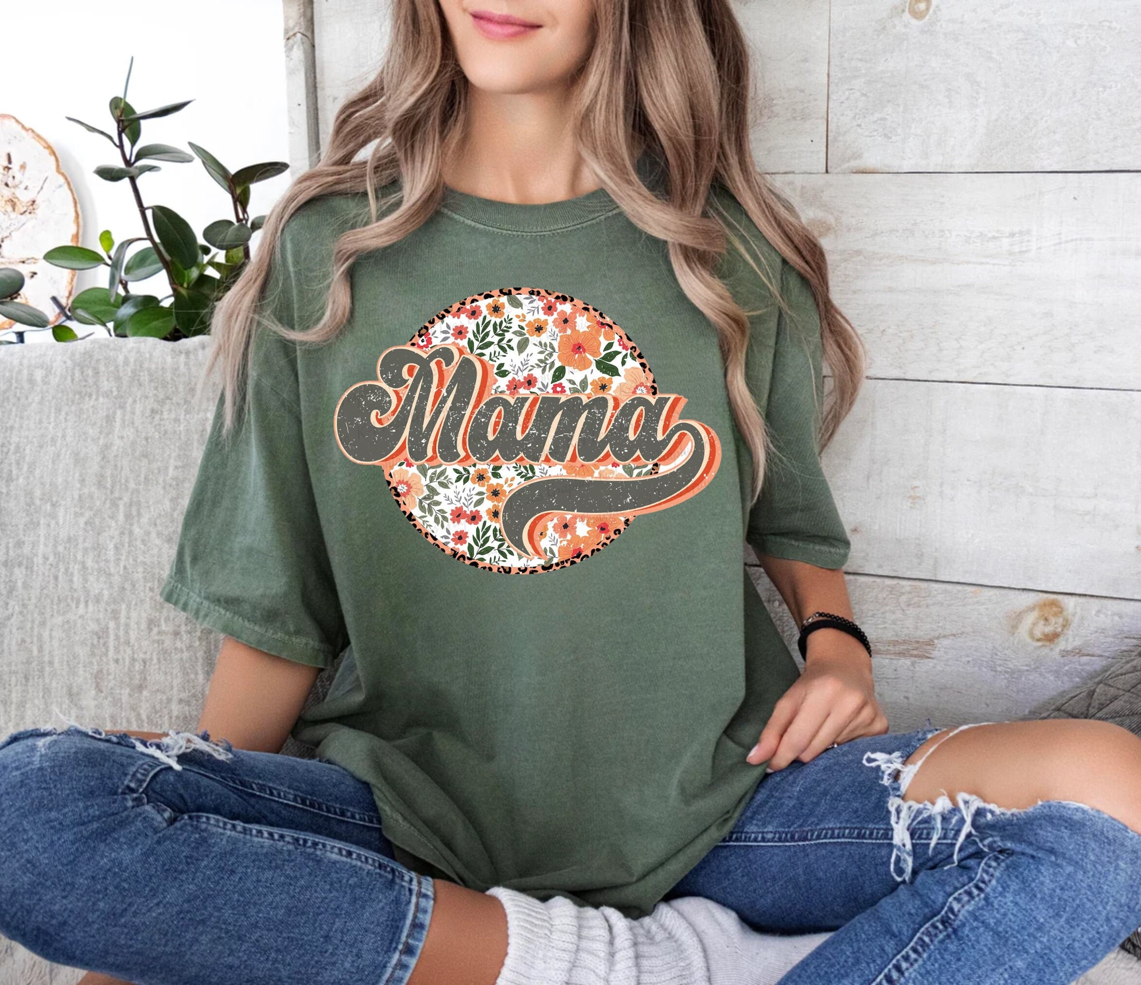Mama Floral Shirt Mothers Day Gift Flower Mama Tshirt Cut Inspire Uplift