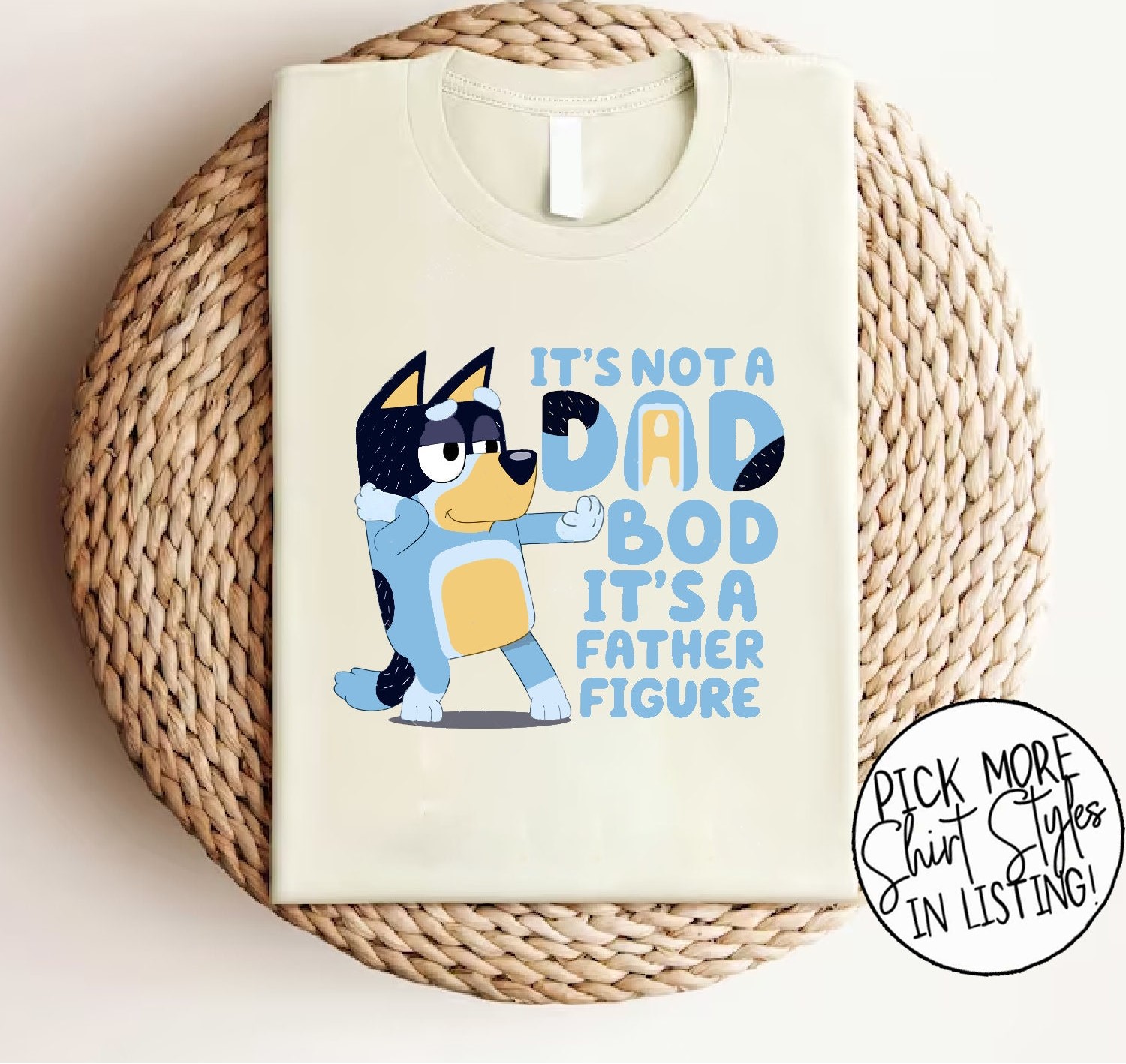 Rad Dad Bluey Men's Bamboo Short Sleeve Graphic T-Shirt