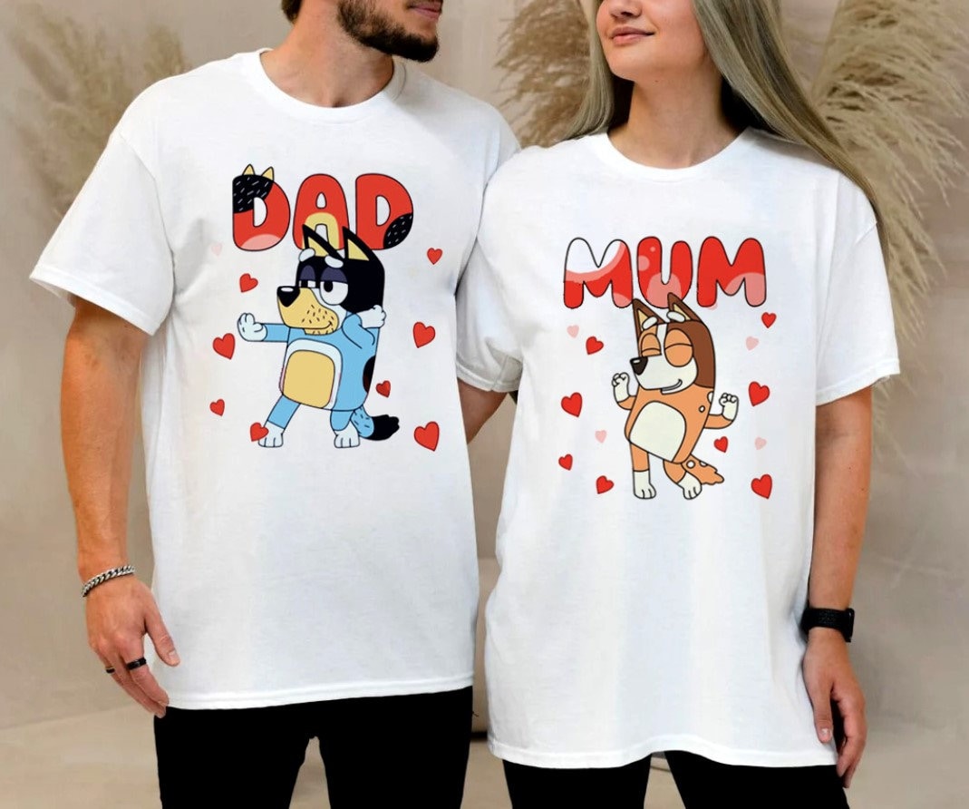 Dad And Mom Era Bluey Dad Shirt, Bluey Mom Tshirt, Bluey Dad | Inspire ...