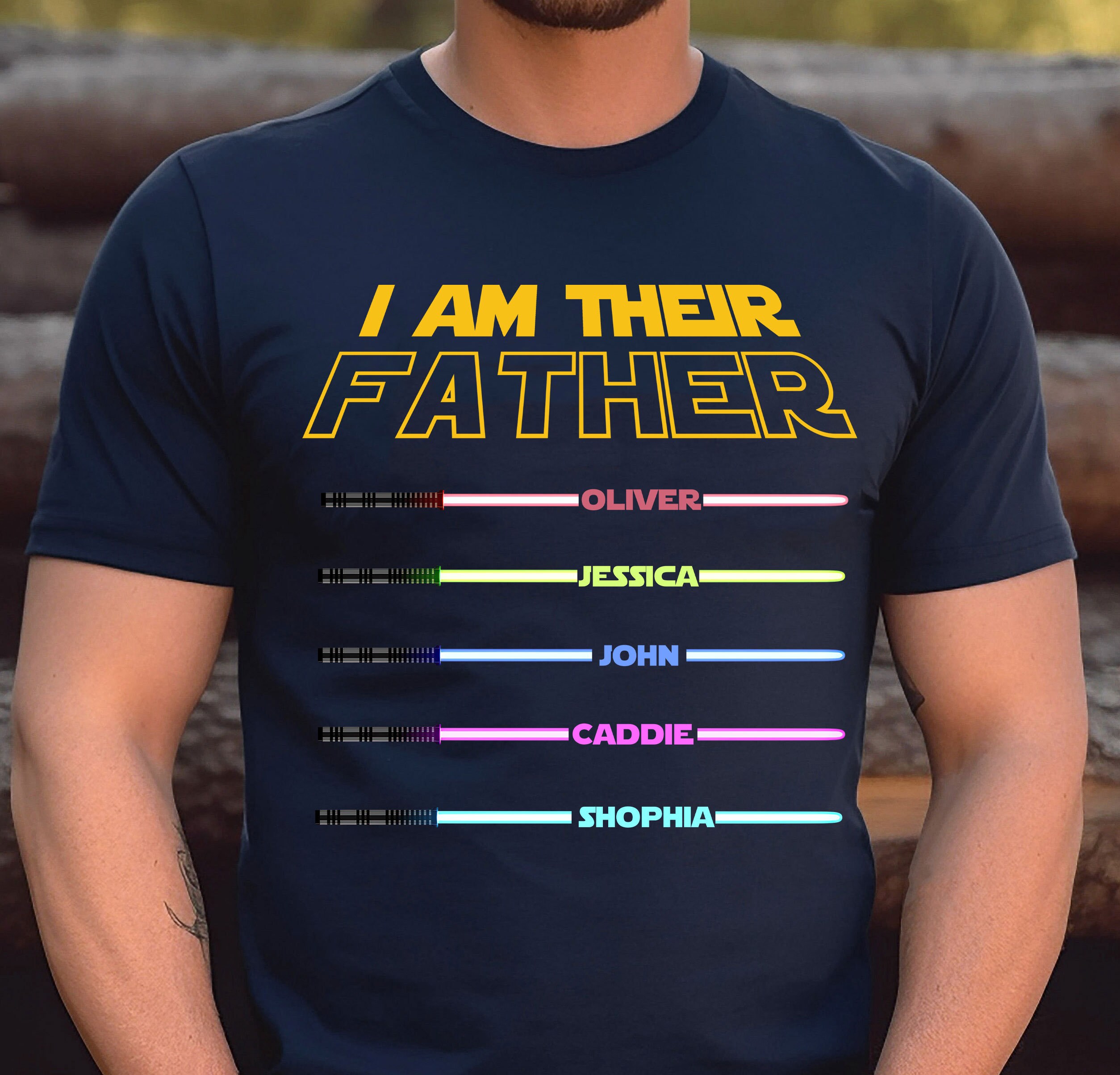 Custom I Am Their Father With Kids Name Shirt, Custom Dad T- | Inspire ...