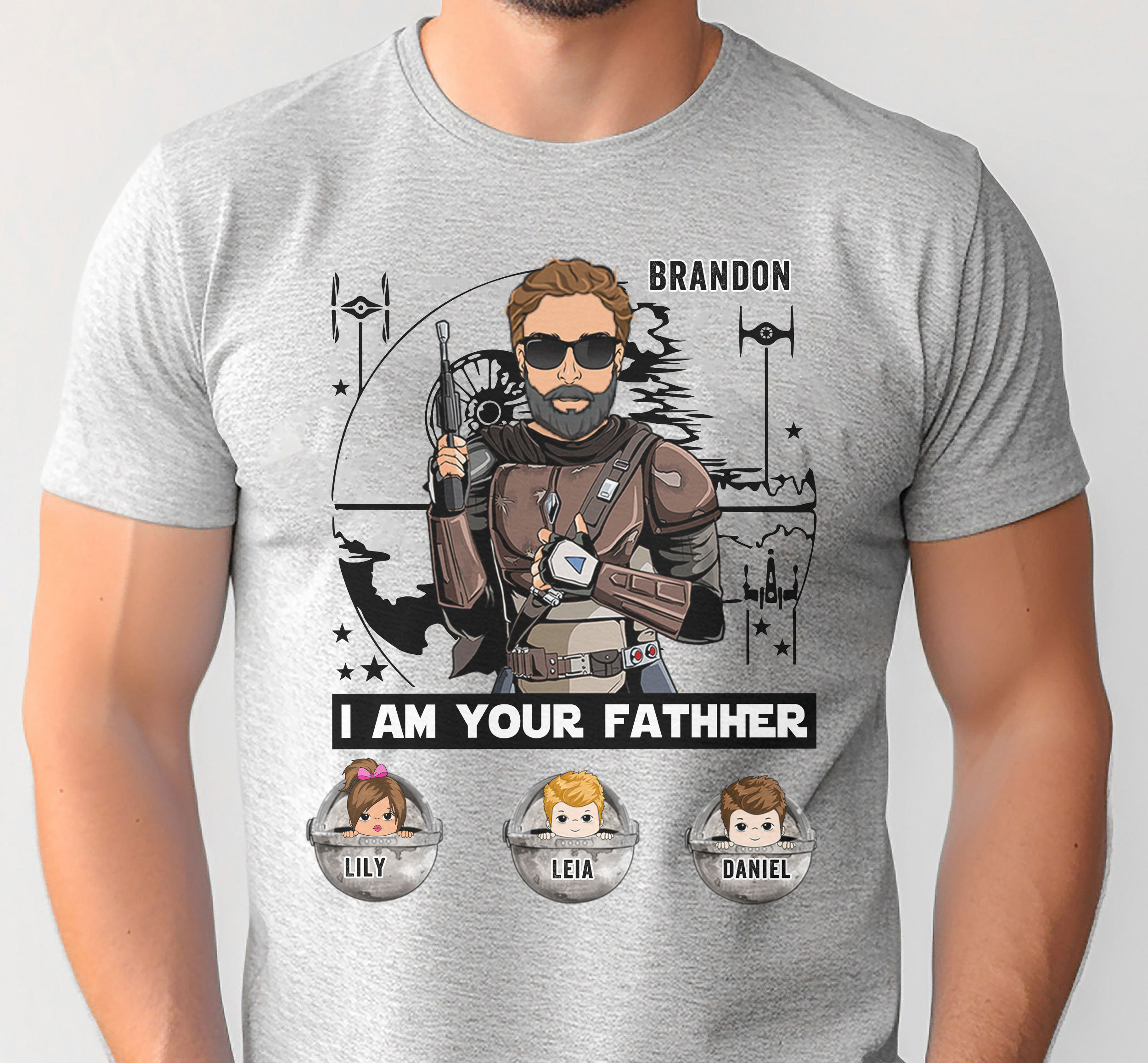 Custom I Am Your Father With Kids Name Shirt, Custom Dad T-s - Inspire ...