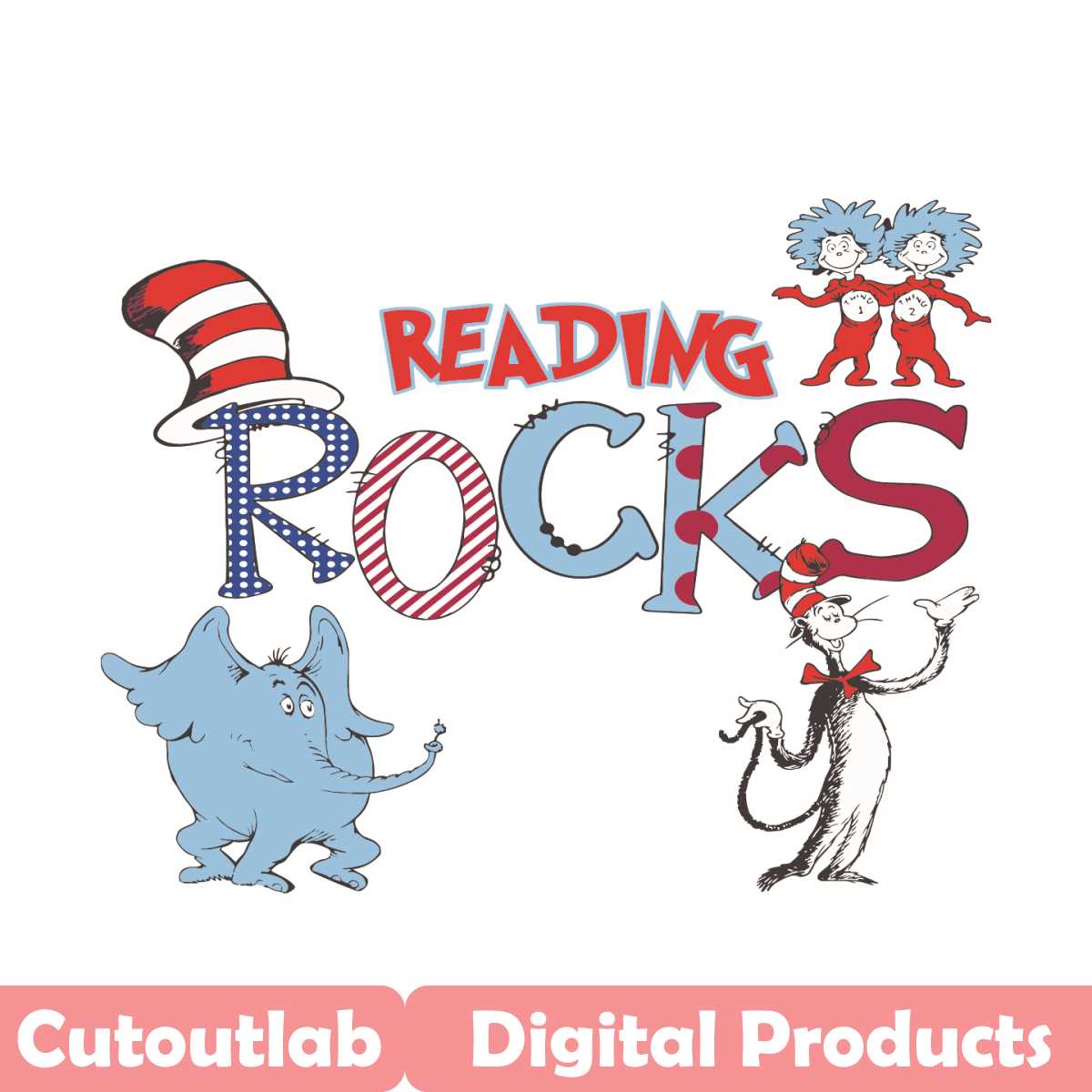 Reading Rocks Dr Seuss Svg, Dr Seuss Svg, Reading Rocks Svg, | Inspire ...